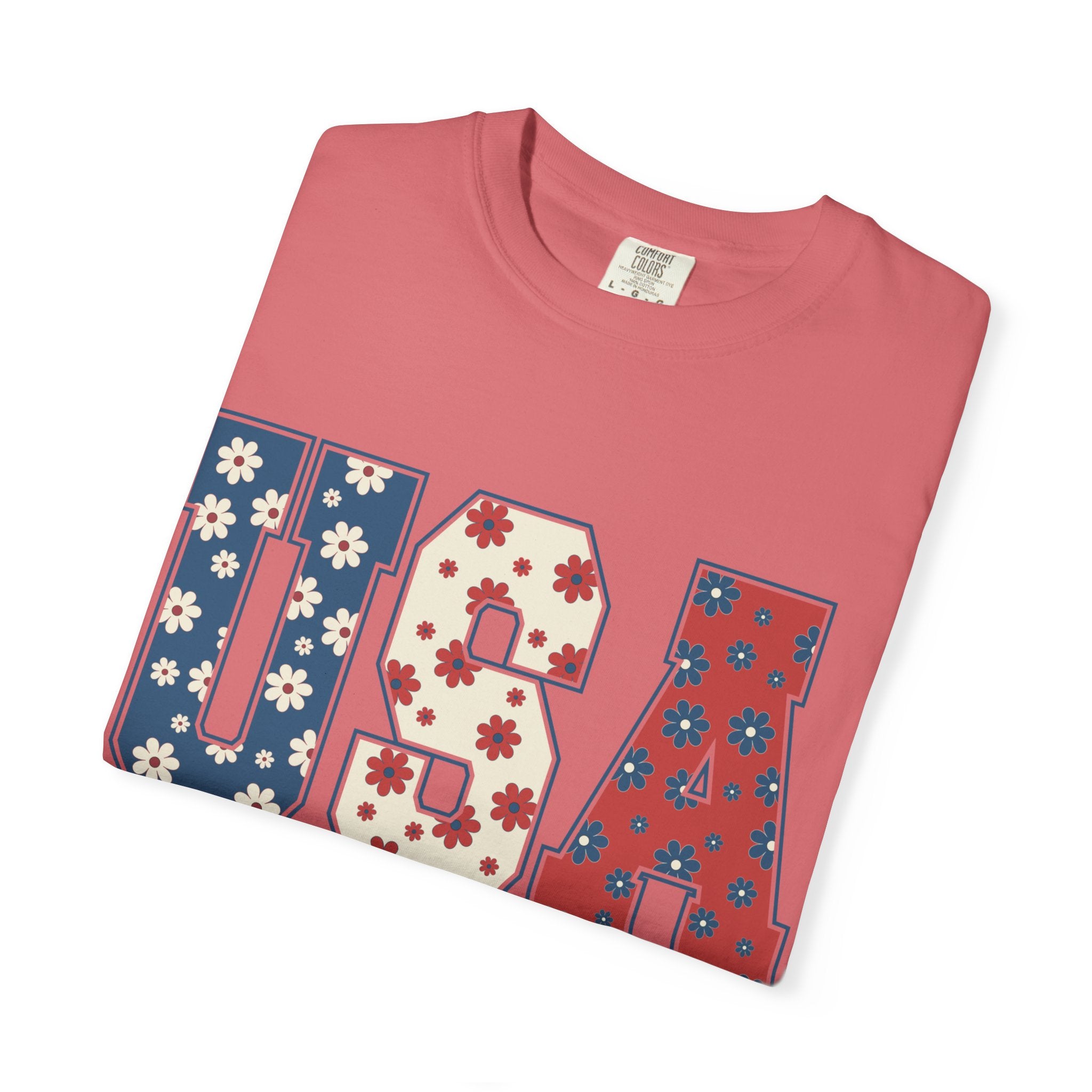 USA Floral Tee
