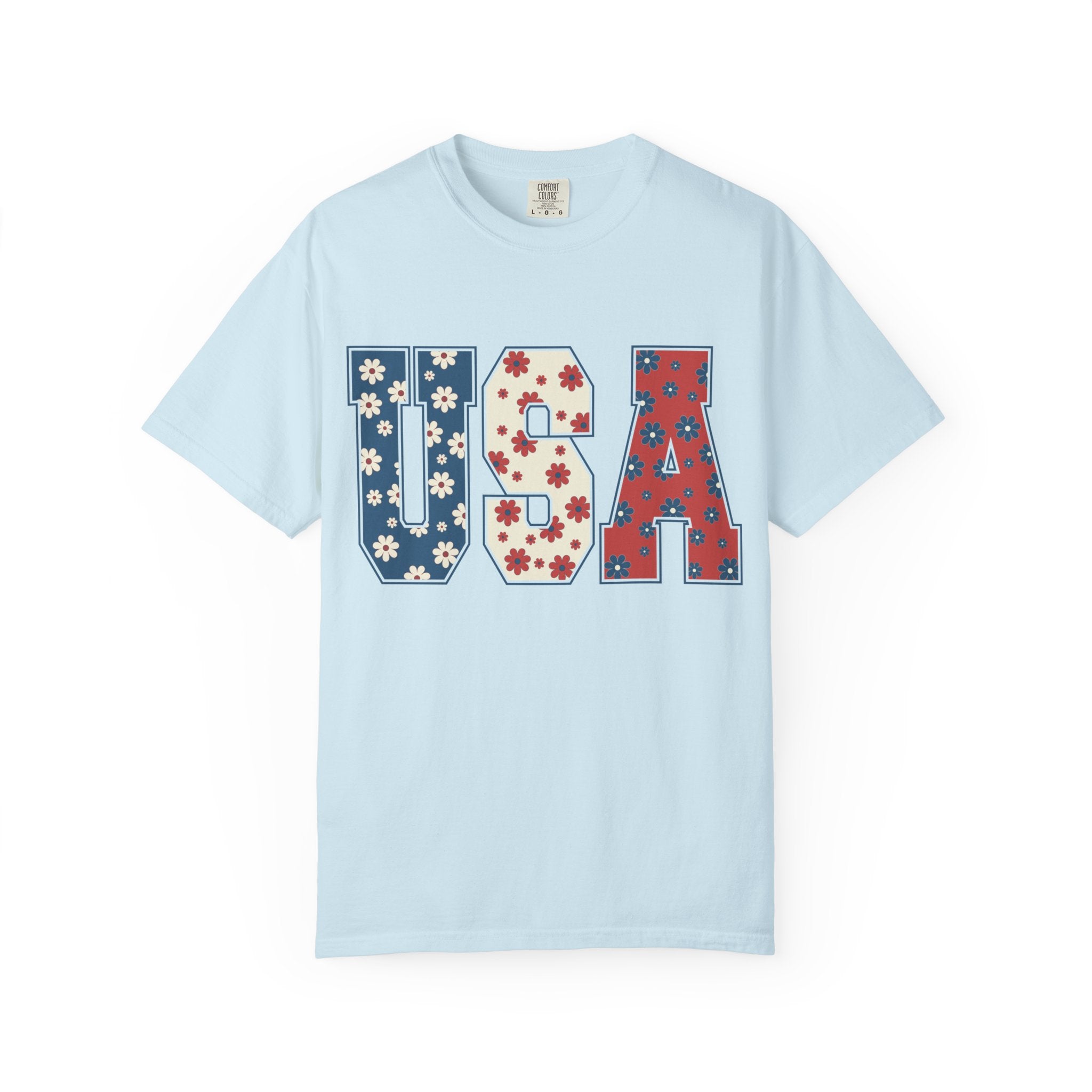 USA Floral Tee
