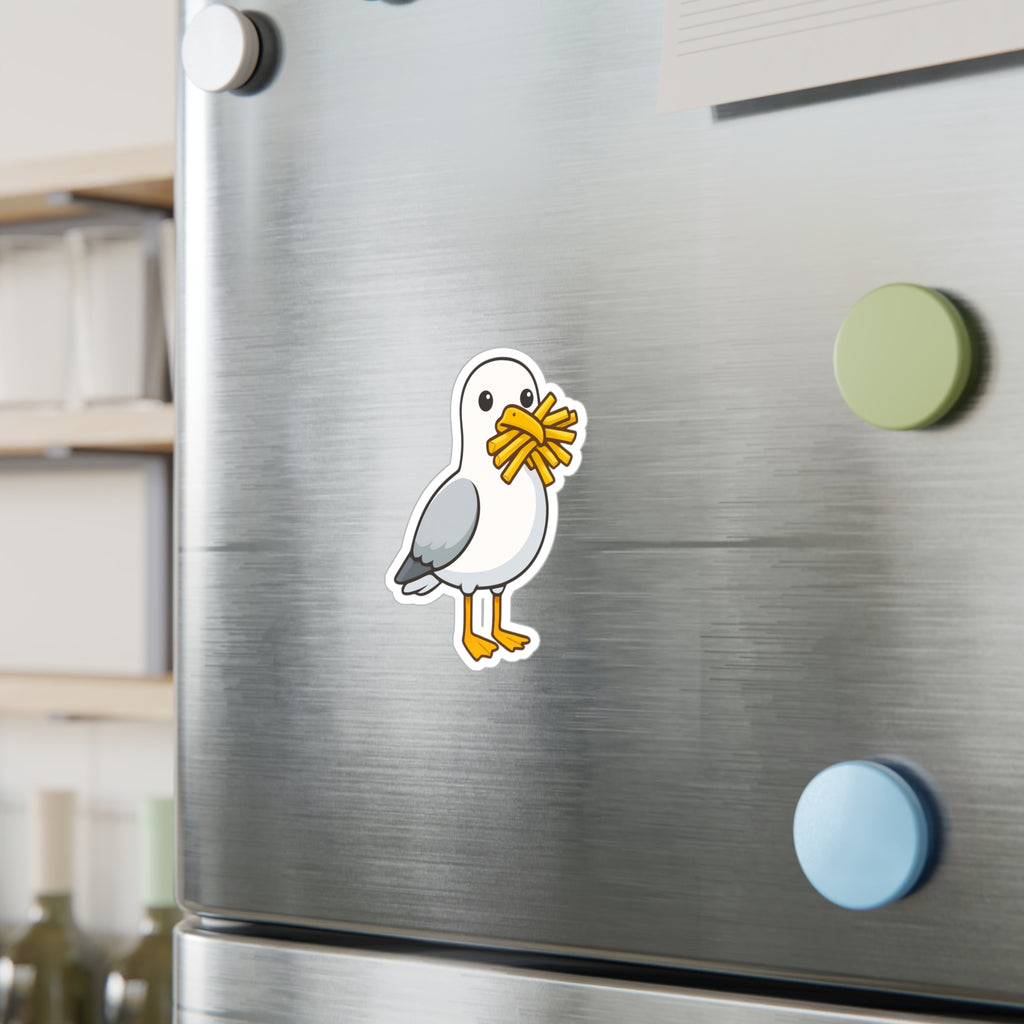 Seagull with Fries Kiss-Cut Vinyl Decal Sticker