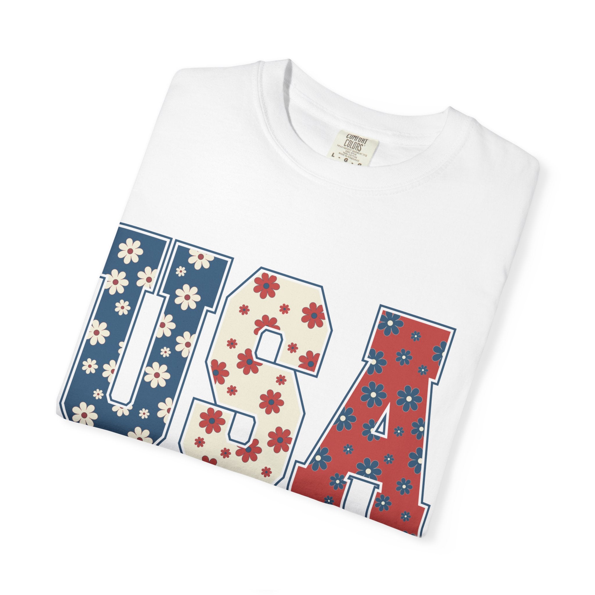 USA Floral Tee