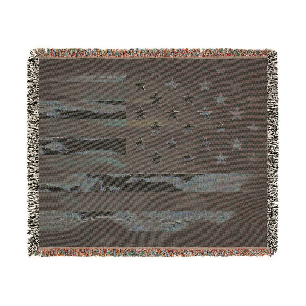 American Flag Woven Blanket