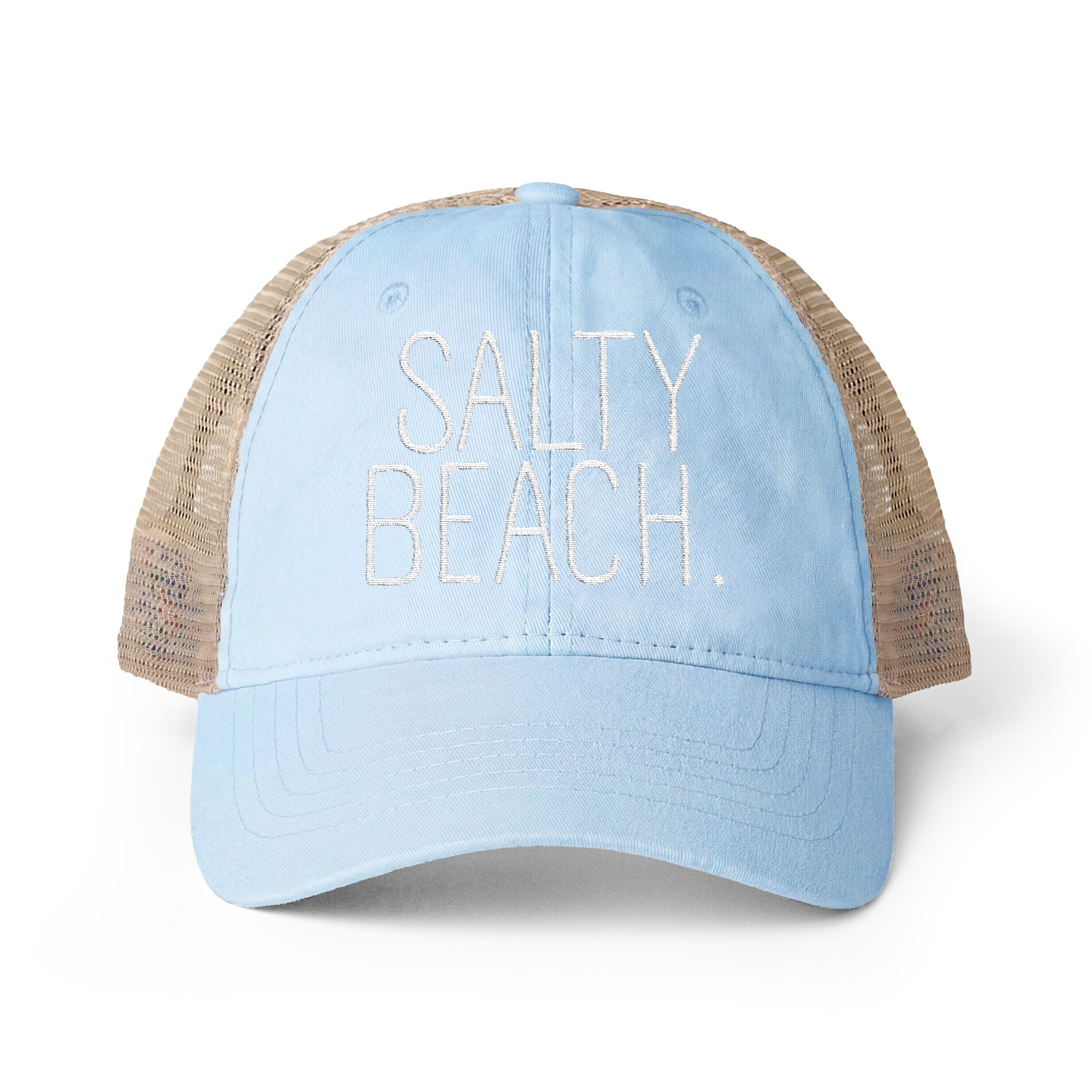Salty Beach Washed Mesh-Back Cap