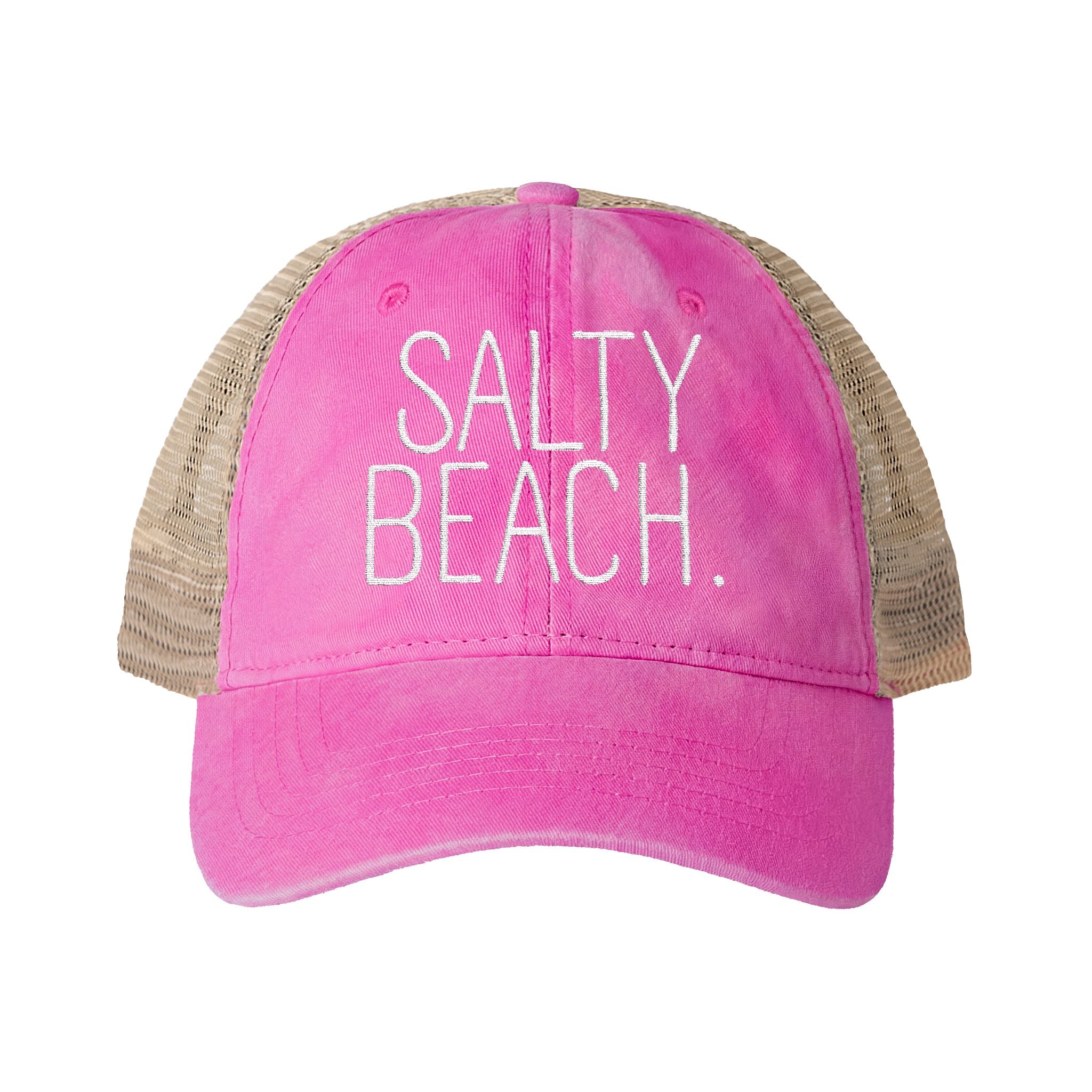 Salty Beach Washed Mesh-Back Cap