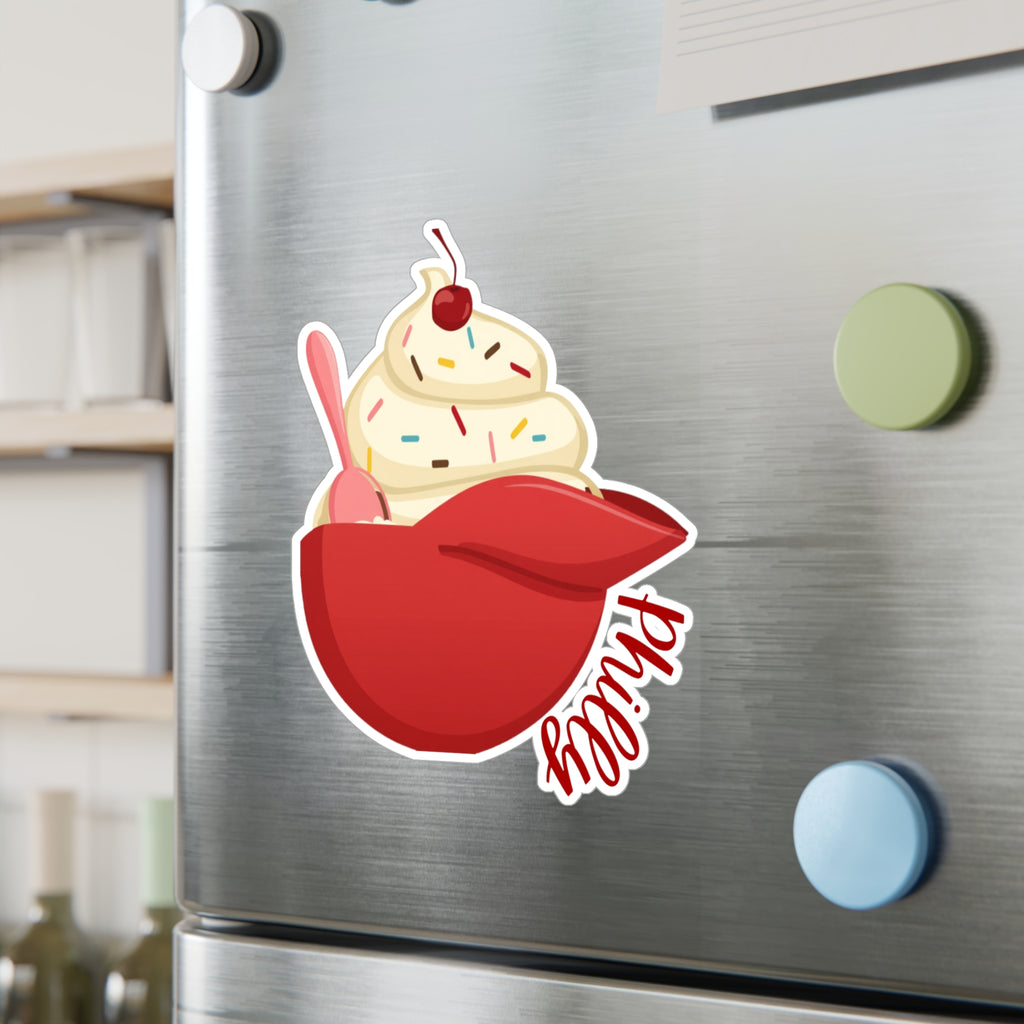 Philly Ice Cream Baseball Helmet- Kiss-Cut Vinyl Decal Sticker