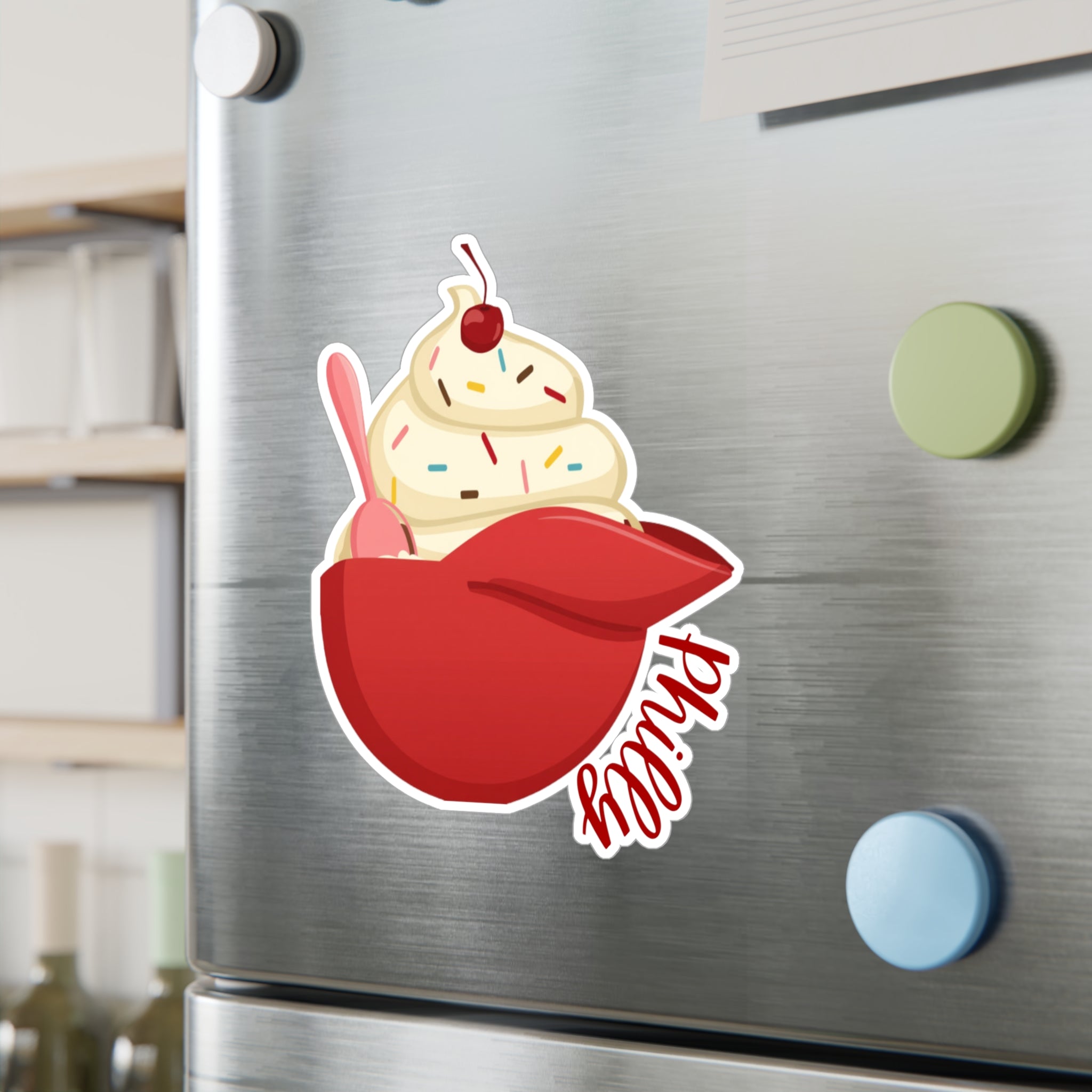 Philly Ice Cream Baseball Helmet- Kiss-Cut Vinyl Decal Sticker