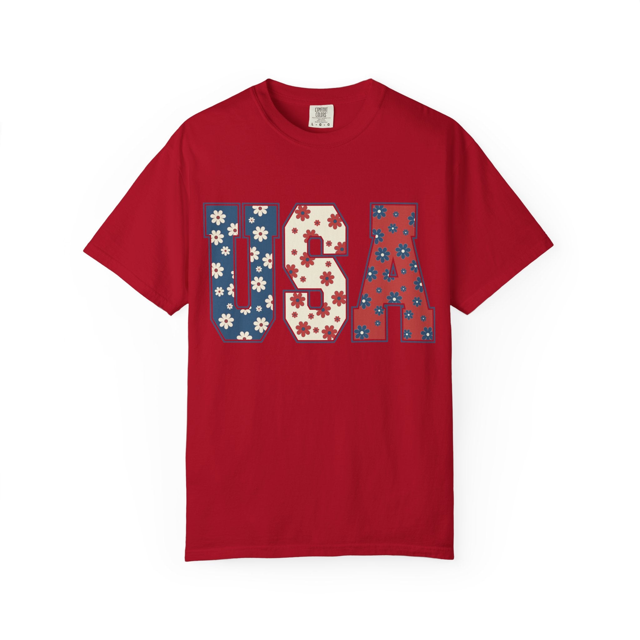 USA Floral Tee