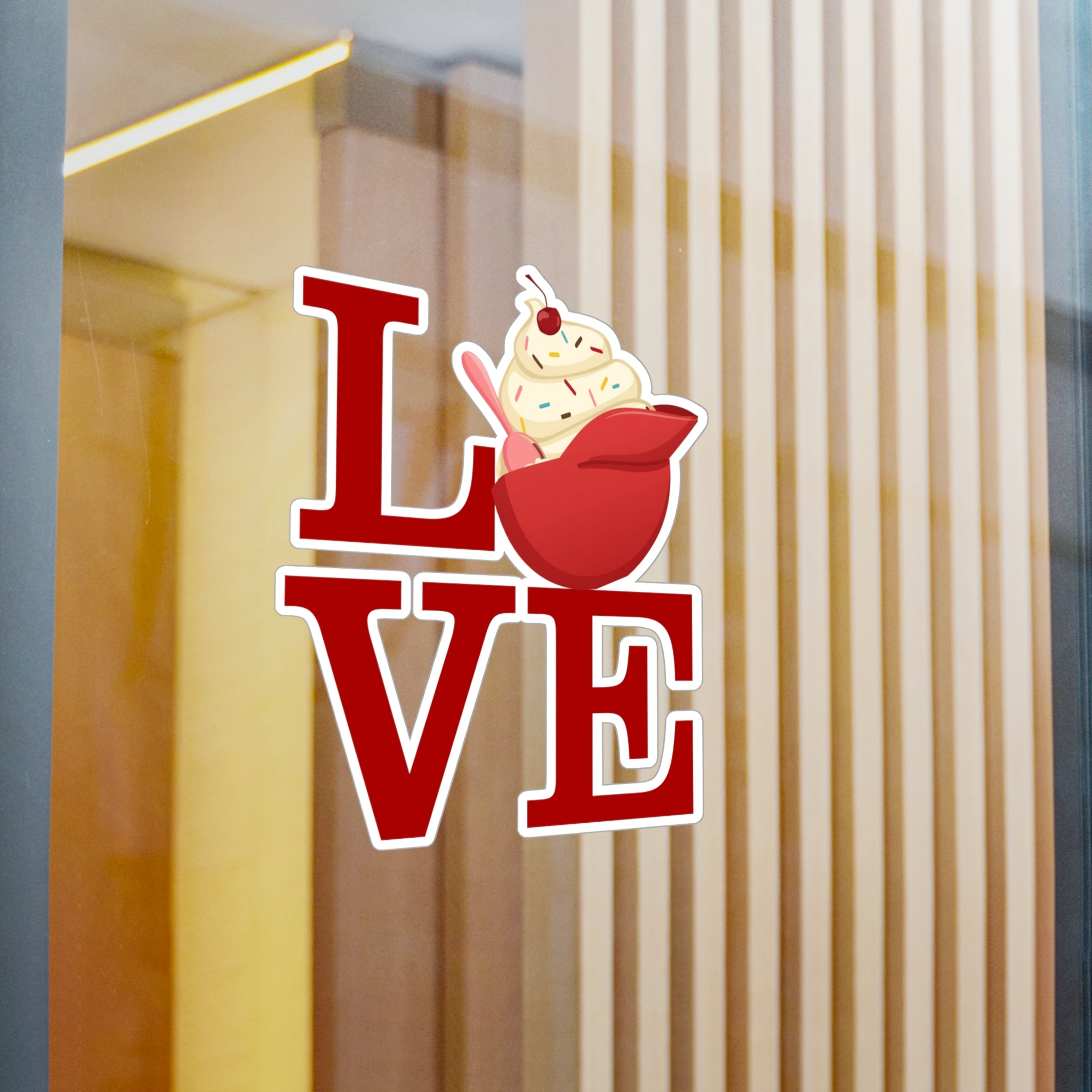 Philly LOVE Baseball Ice Cream Helmet- Kiss-Cut Vinyl Decal Sticker