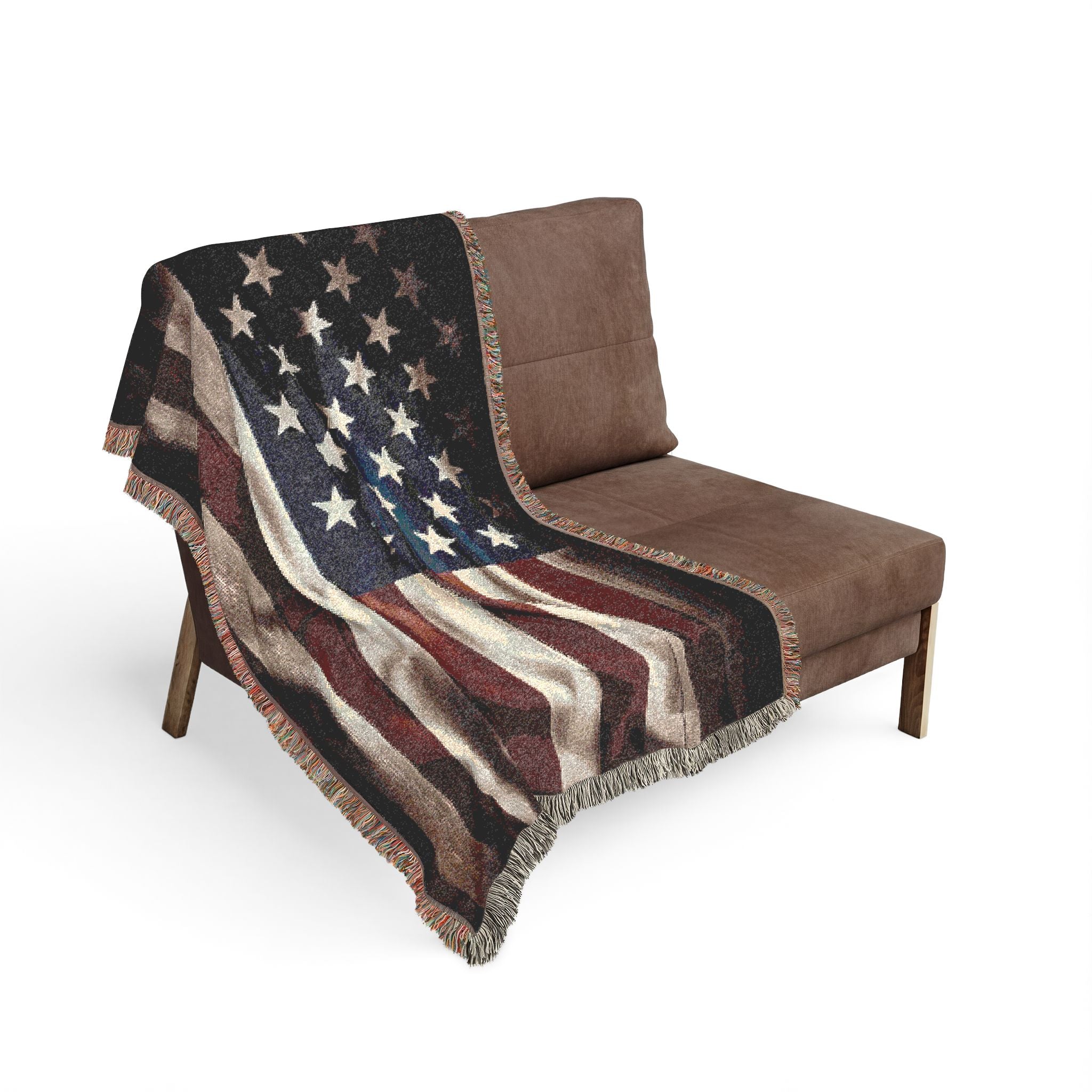 American Flag Woven Blanket
