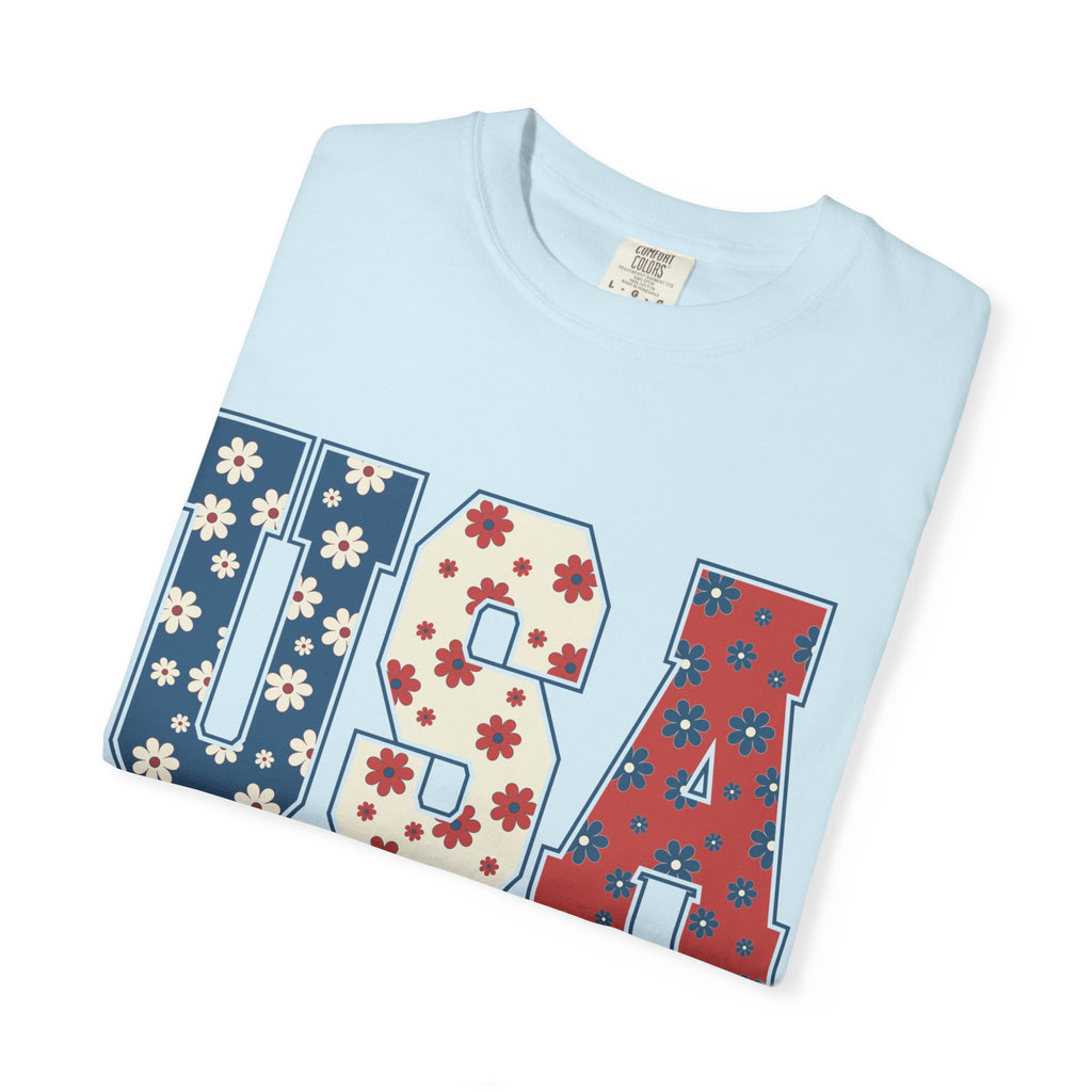 USA Floral Tee