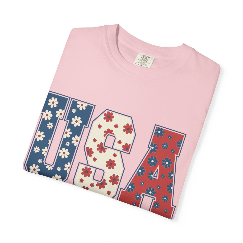 USA Floral Tee