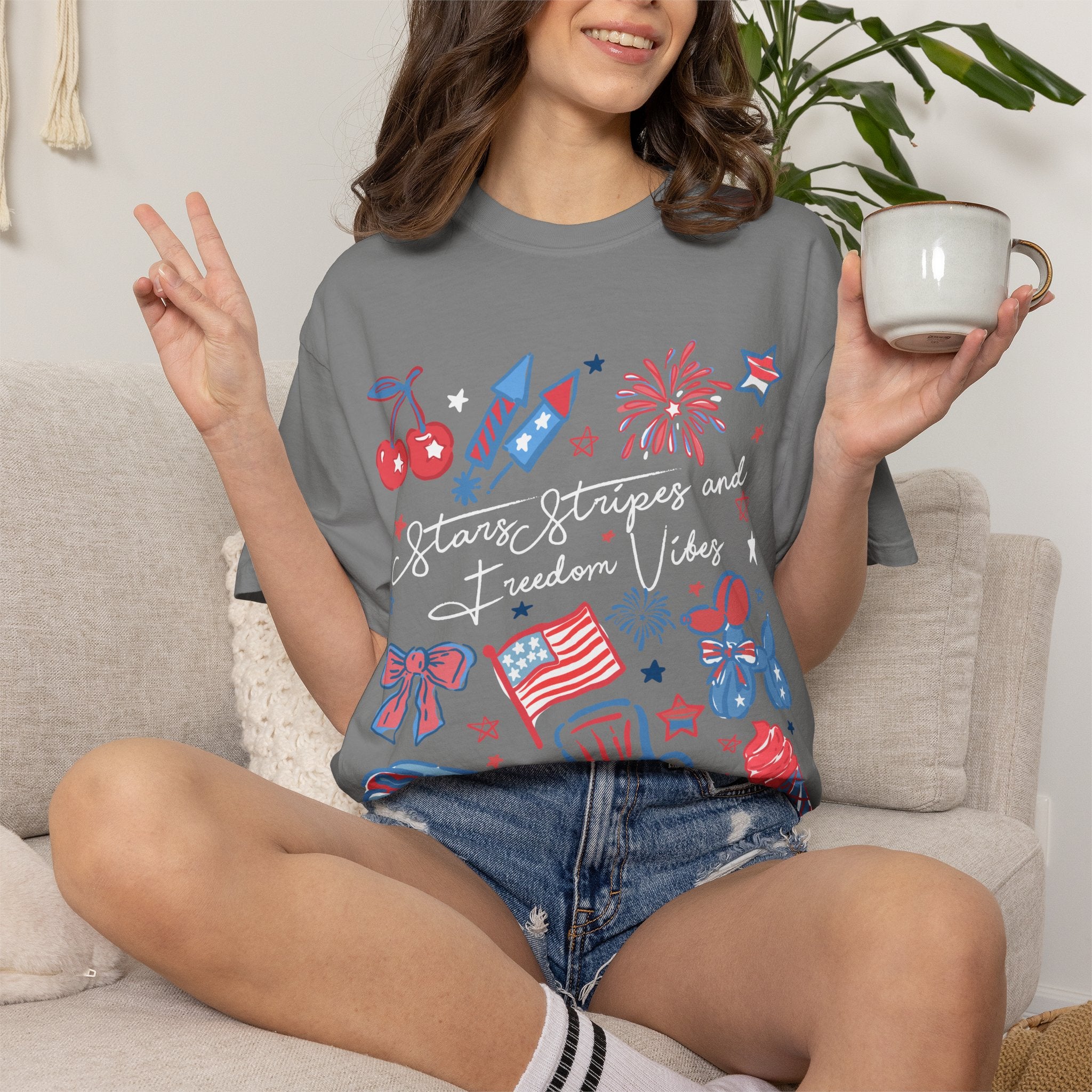 Stars, Stripes & Freedom Vibes Tee