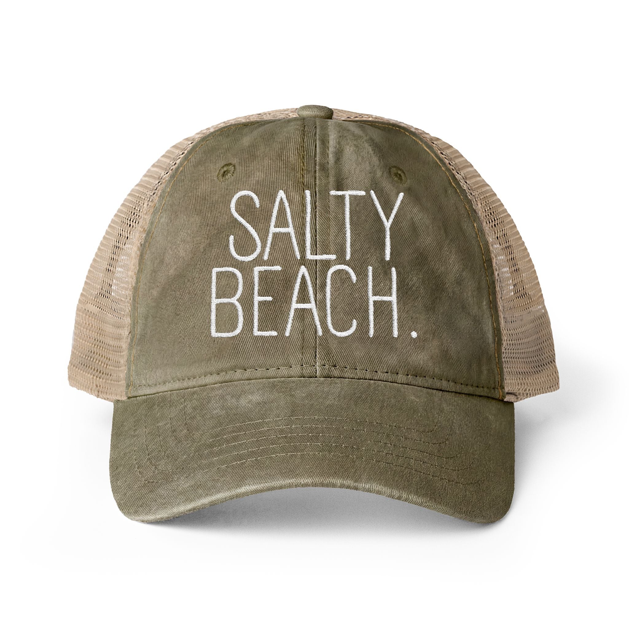 Salty Beach Washed Mesh-Back Cap