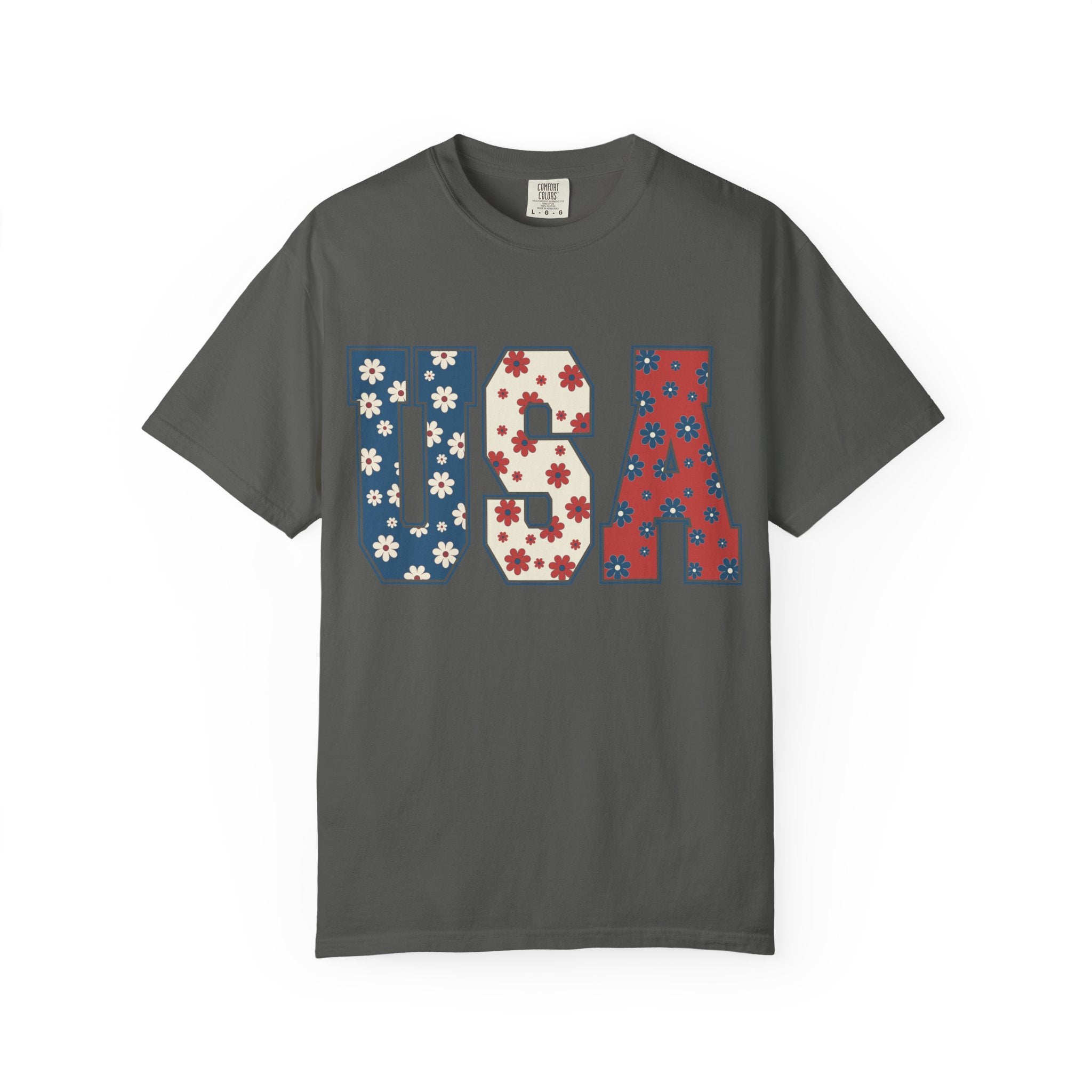 USA Floral Tee