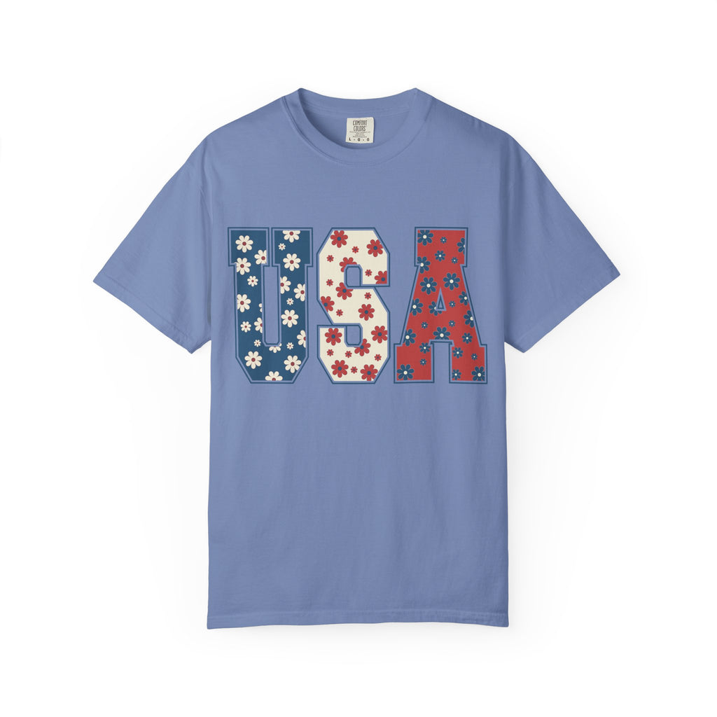 USA Floral Tee