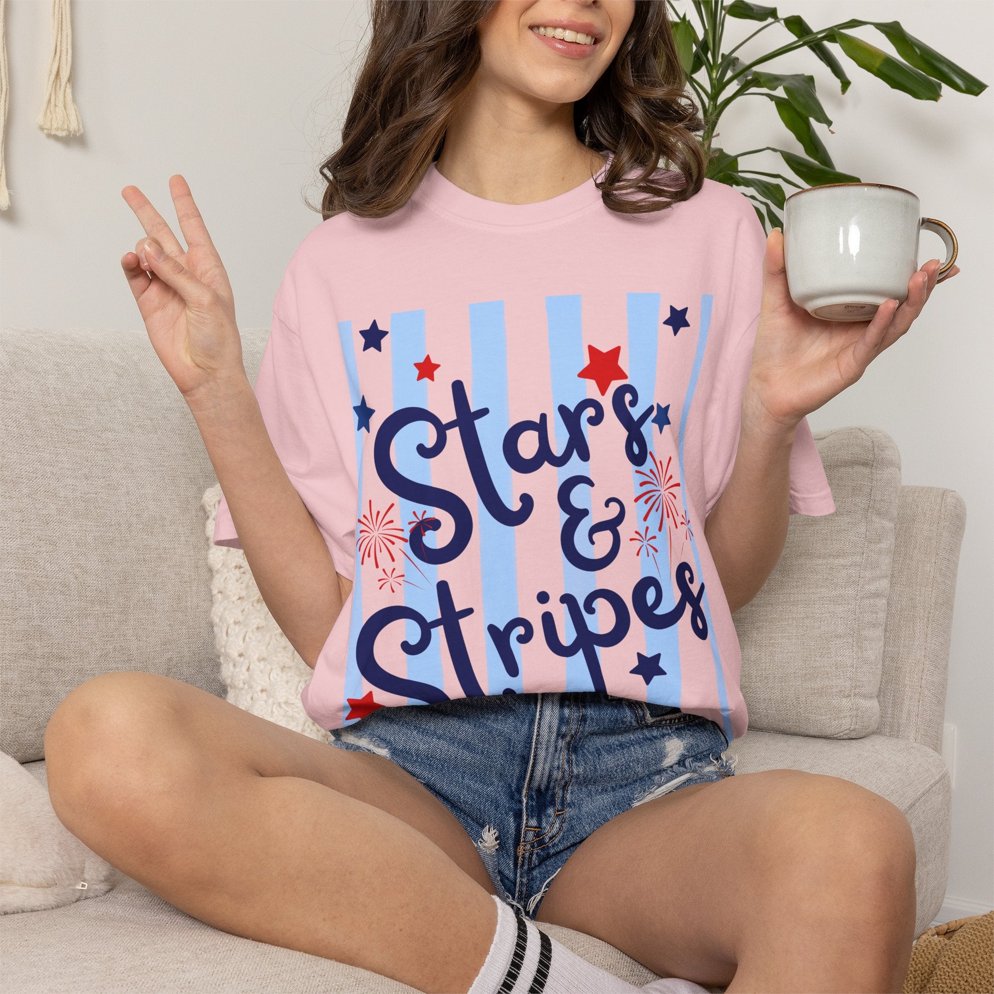 Stars & Stripes T-Shirt — Patriotic Fourth of July Tee