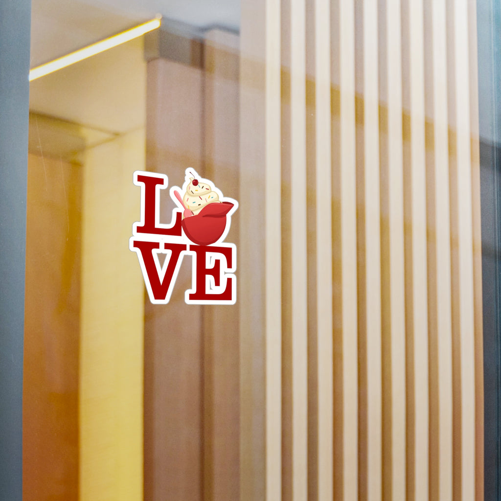 Philly LOVE Baseball Ice Cream Helmet- Kiss-Cut Vinyl Decal Sticker