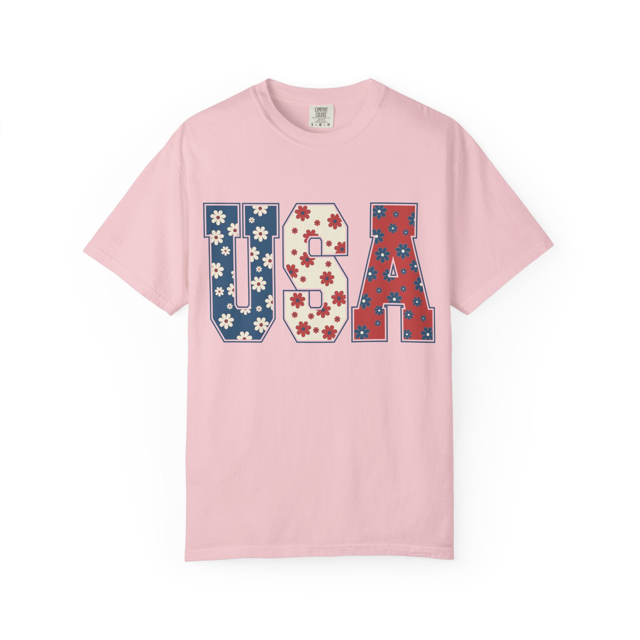USA Floral Tee