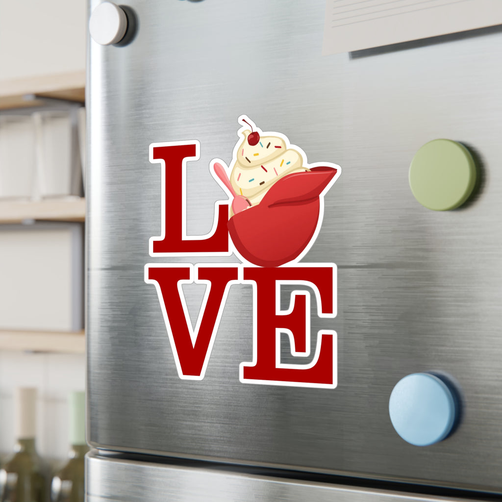 Philly LOVE Baseball Ice Cream Helmet- Kiss-Cut Vinyl Decal Sticker