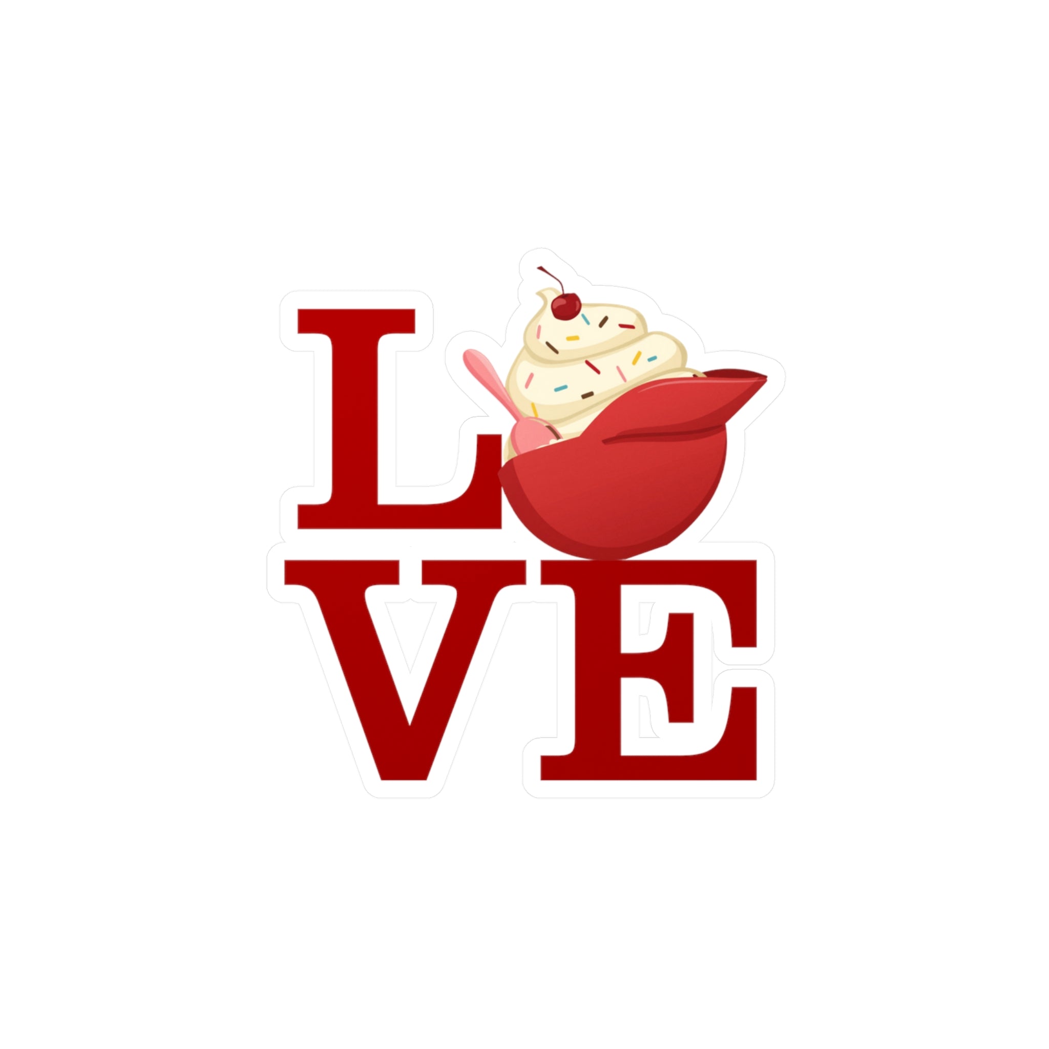 Philly LOVE Baseball Ice Cream Helmet- Kiss-Cut Vinyl Decal Sticker