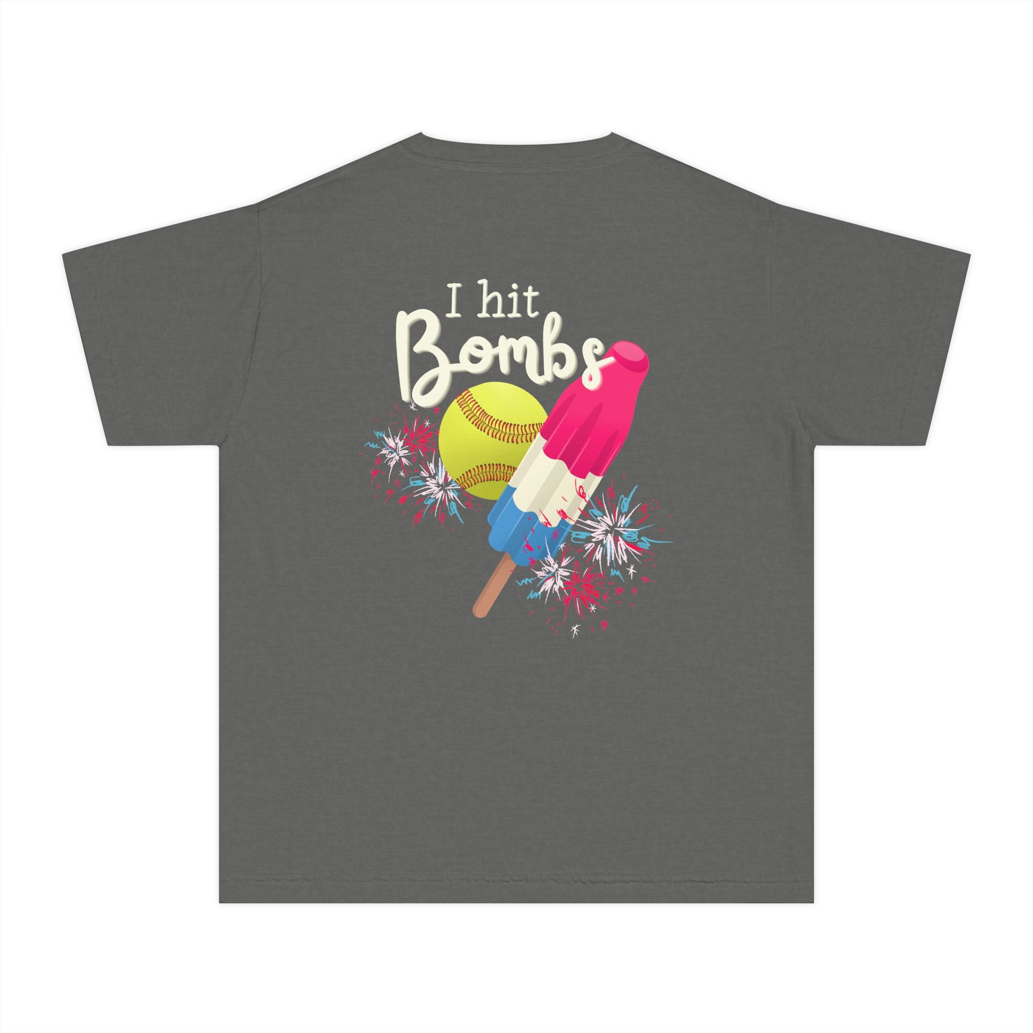 Youth "I Hit Bombs" Popsicle Softball Tee