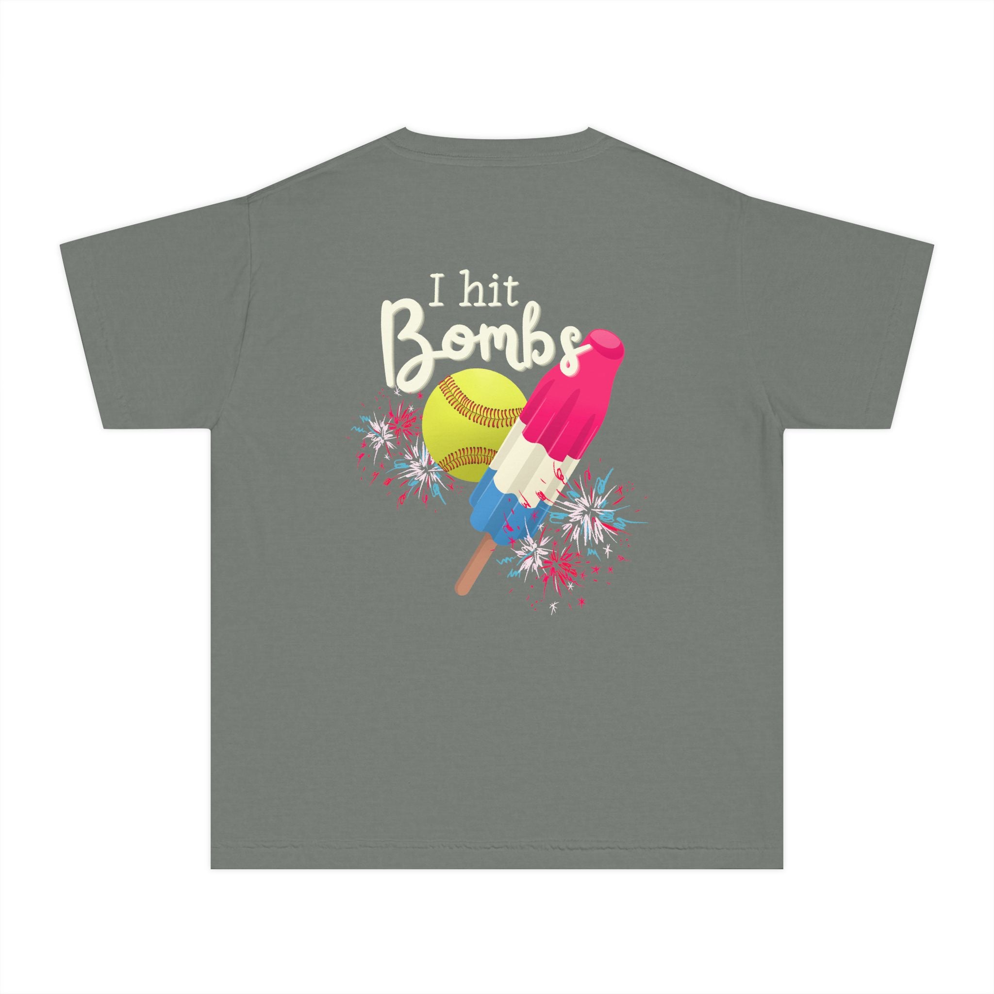 Youth "I Hit Bombs" Popsicle Softball Tee