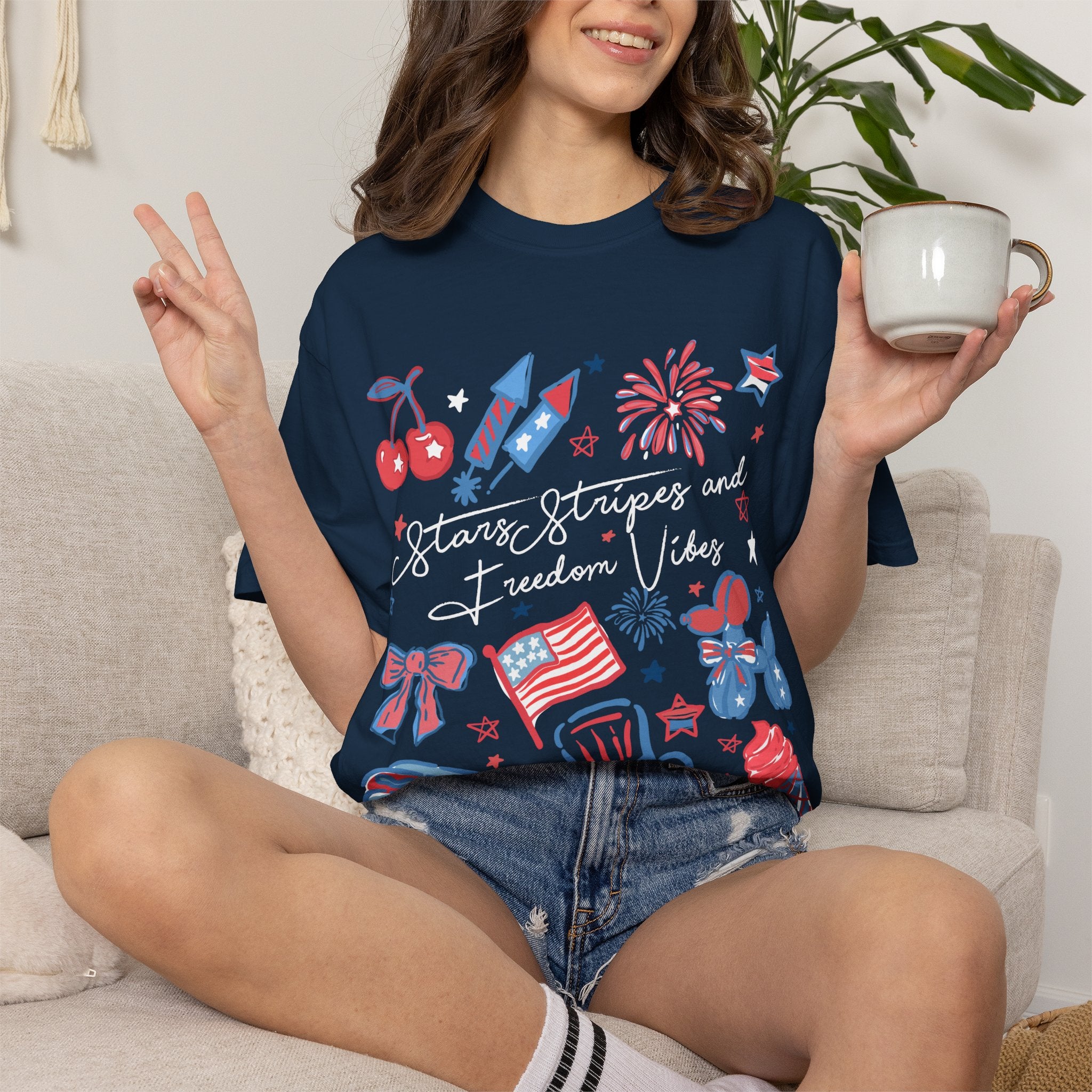 Stars, Stripes & Freedom Vibes Tee