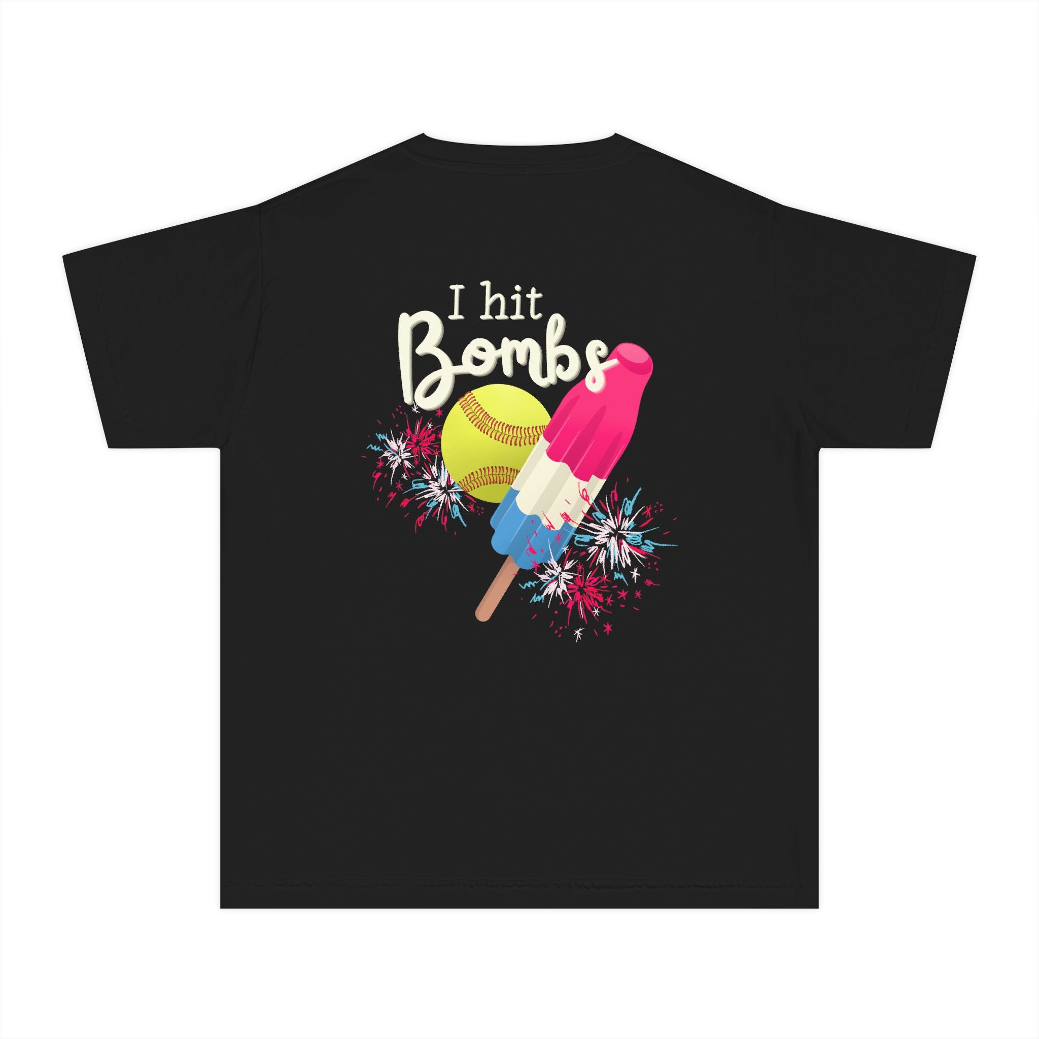 Youth "I Hit Bombs" Popsicle Softball Tee