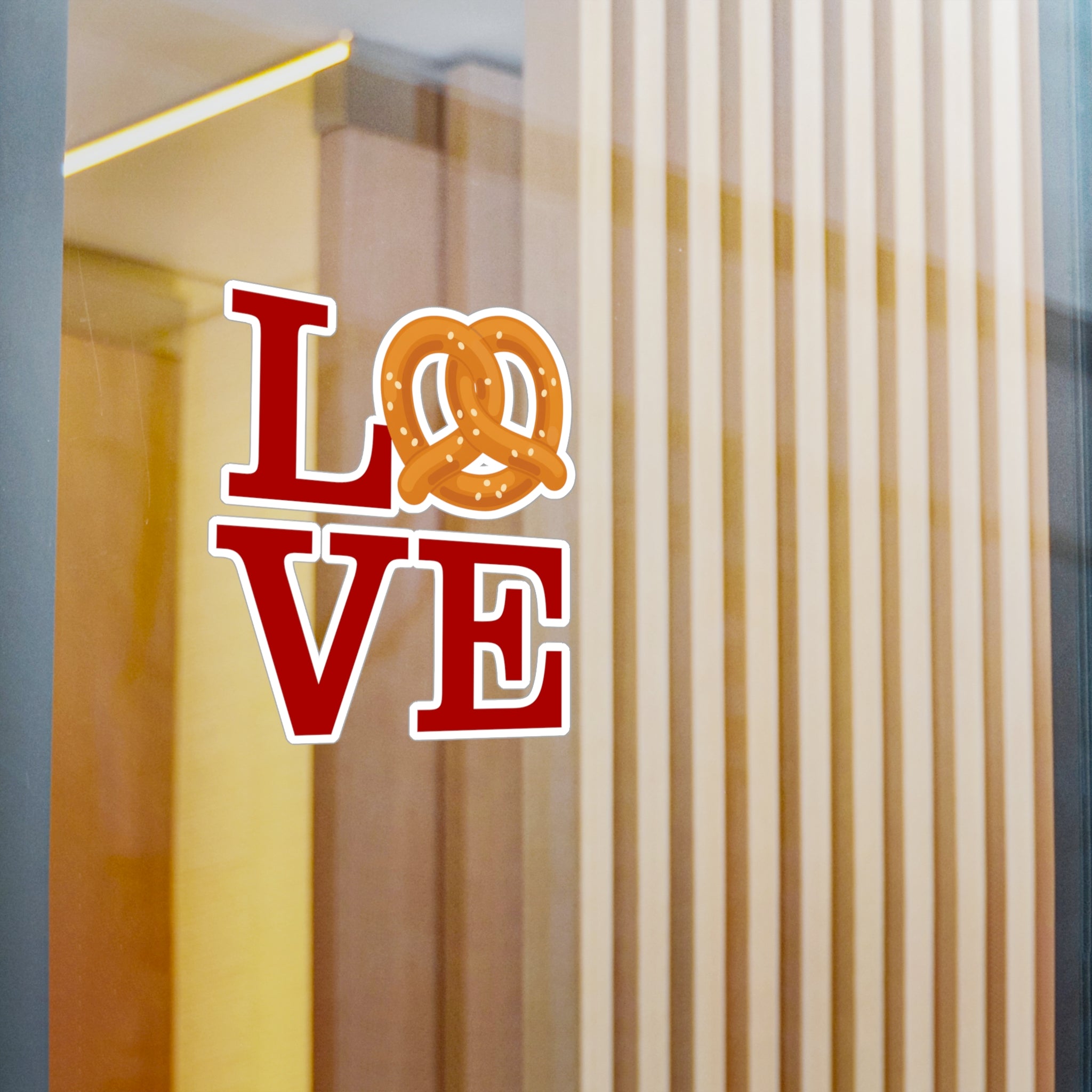 Philly LOVE Pretzel- Kiss-Cut Vinyl Decal Sticker