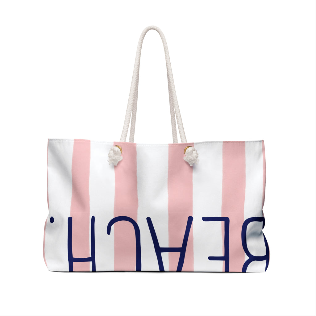 Salty Beach Striped Large Tote