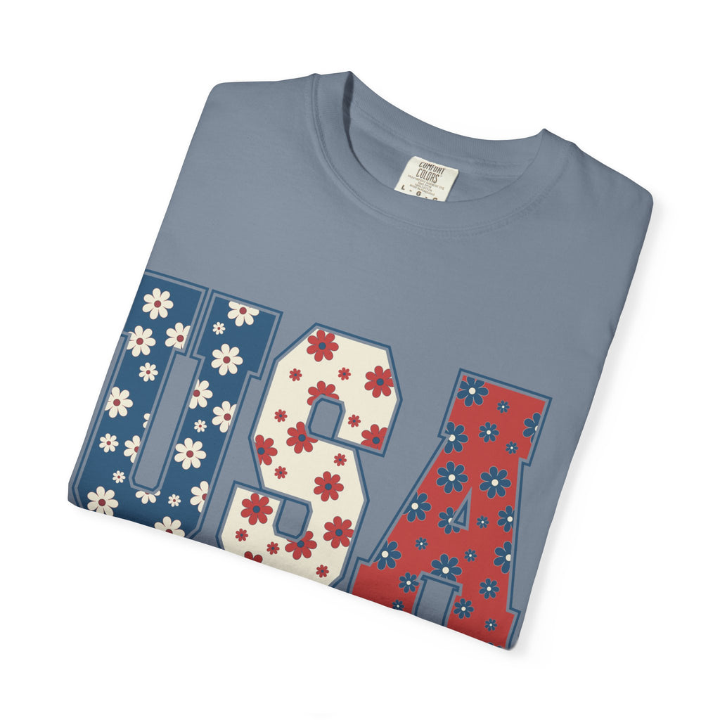 USA Floral Tee