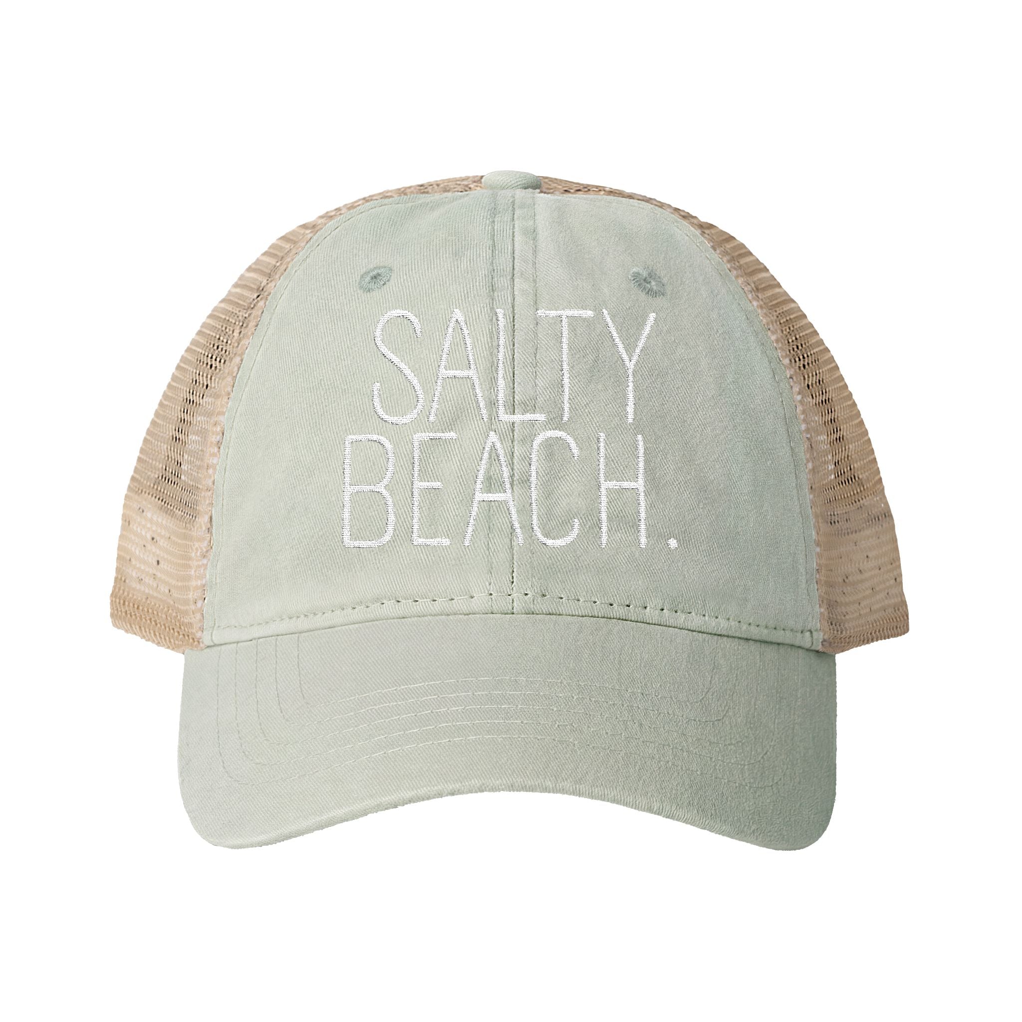 Salty Beach Washed Mesh-Back Cap
