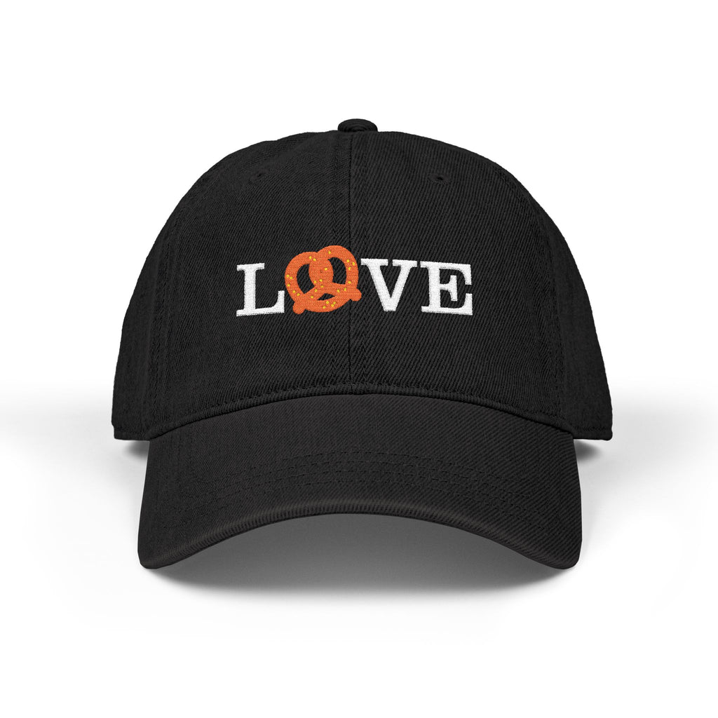 Embroidered LOVE Pretzel Philly adjustable baseball hat