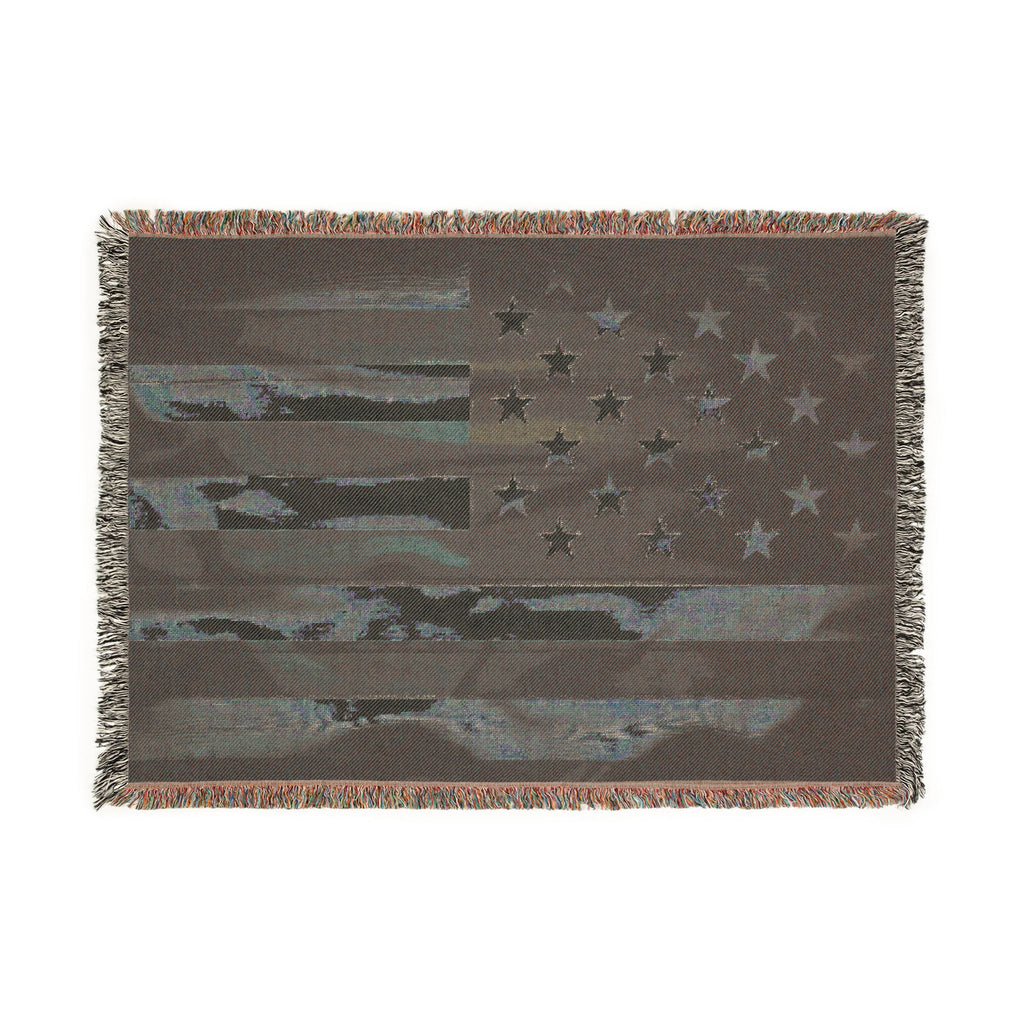 American Flag Woven Blanket