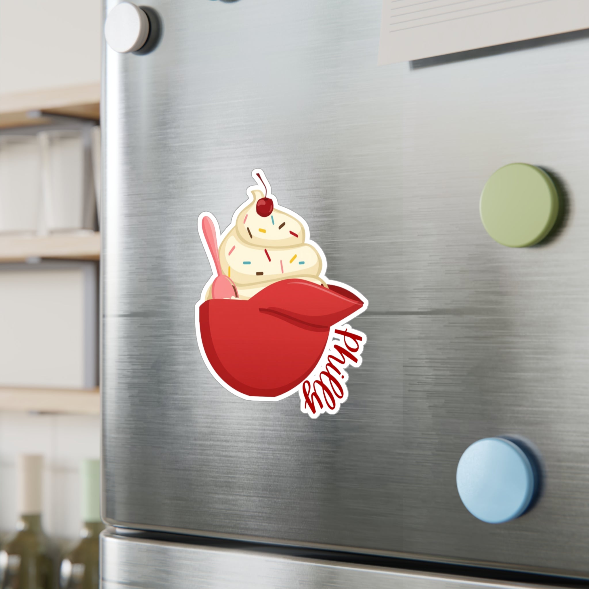 Philly Ice Cream Baseball Helmet- Kiss-Cut Vinyl Decal Sticker