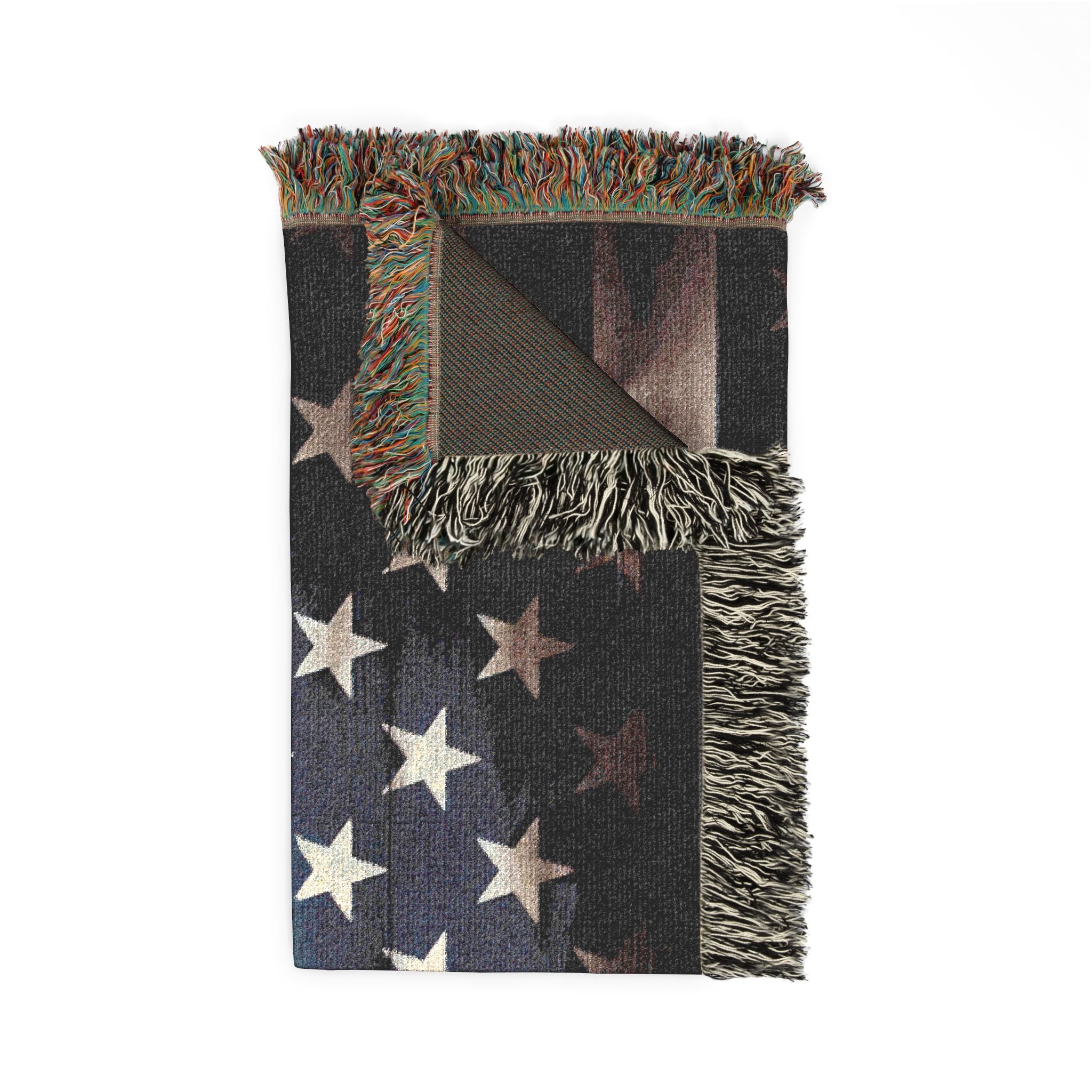 American Flag Woven Blanket