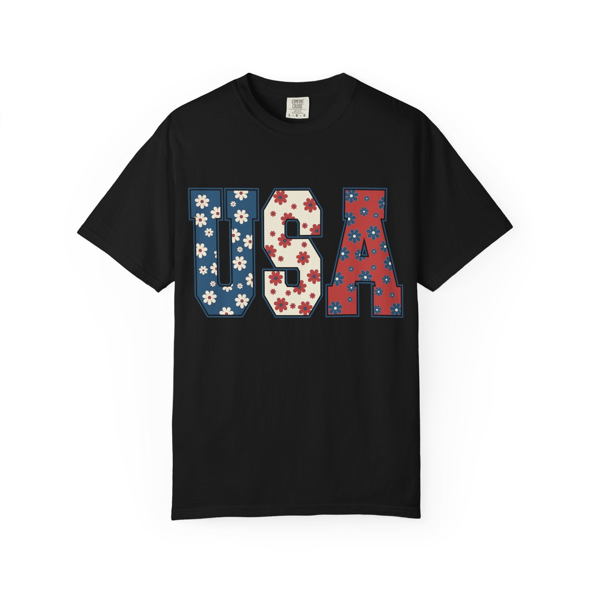 USA Floral Tee