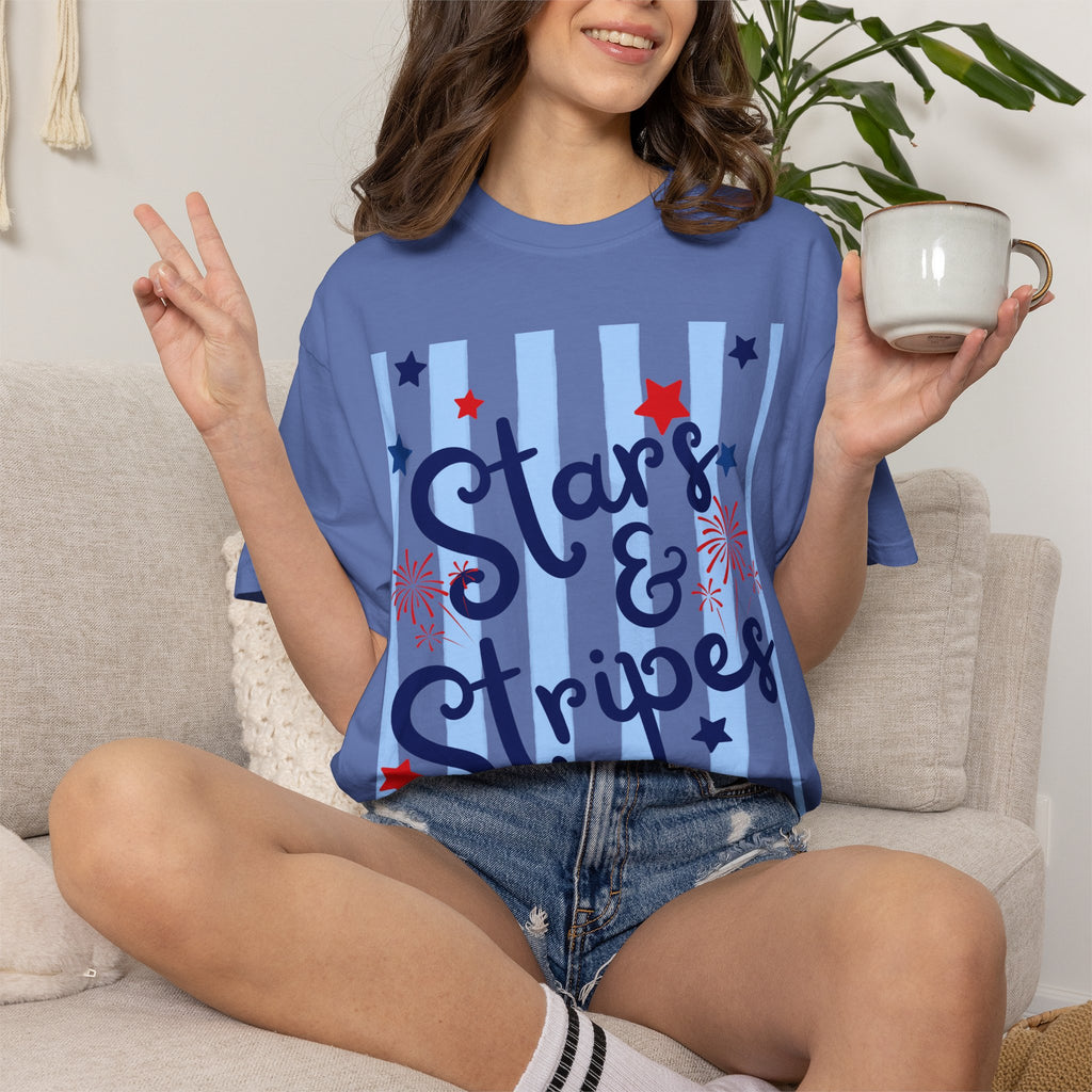 Stars & Stripes T-Shirt — Patriotic Fourth of July Tee
