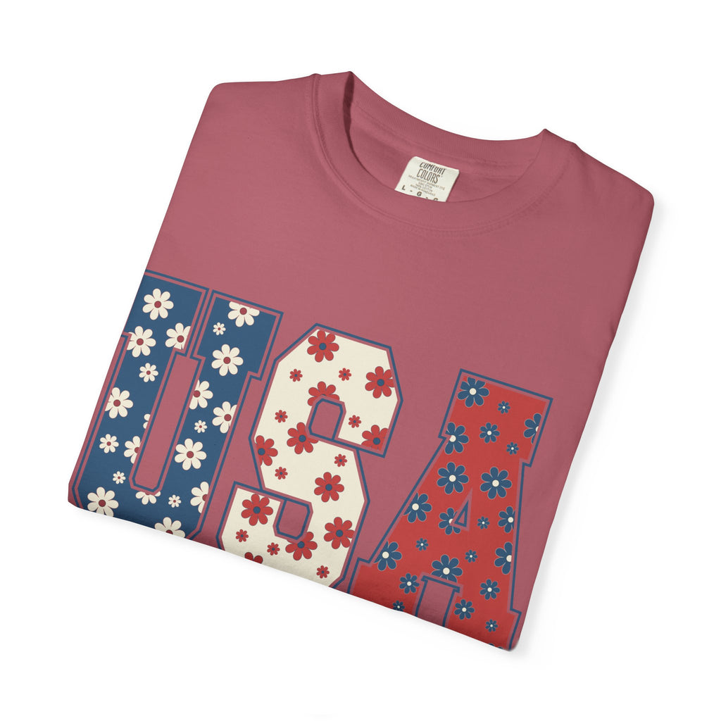 USA Floral Tee