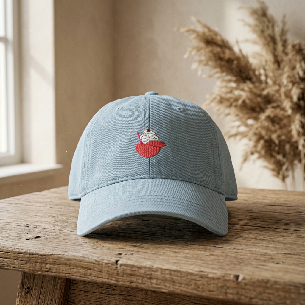 Philly Baseball Ice Cream Embroidered Denim Hat