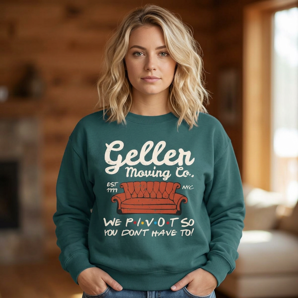 Friends Inspired Geller Moving Co. Pivot Crewneck Sweatshirt