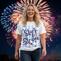 Stars & Stripes T-Shirt — Patriotic Fourth of July Tee