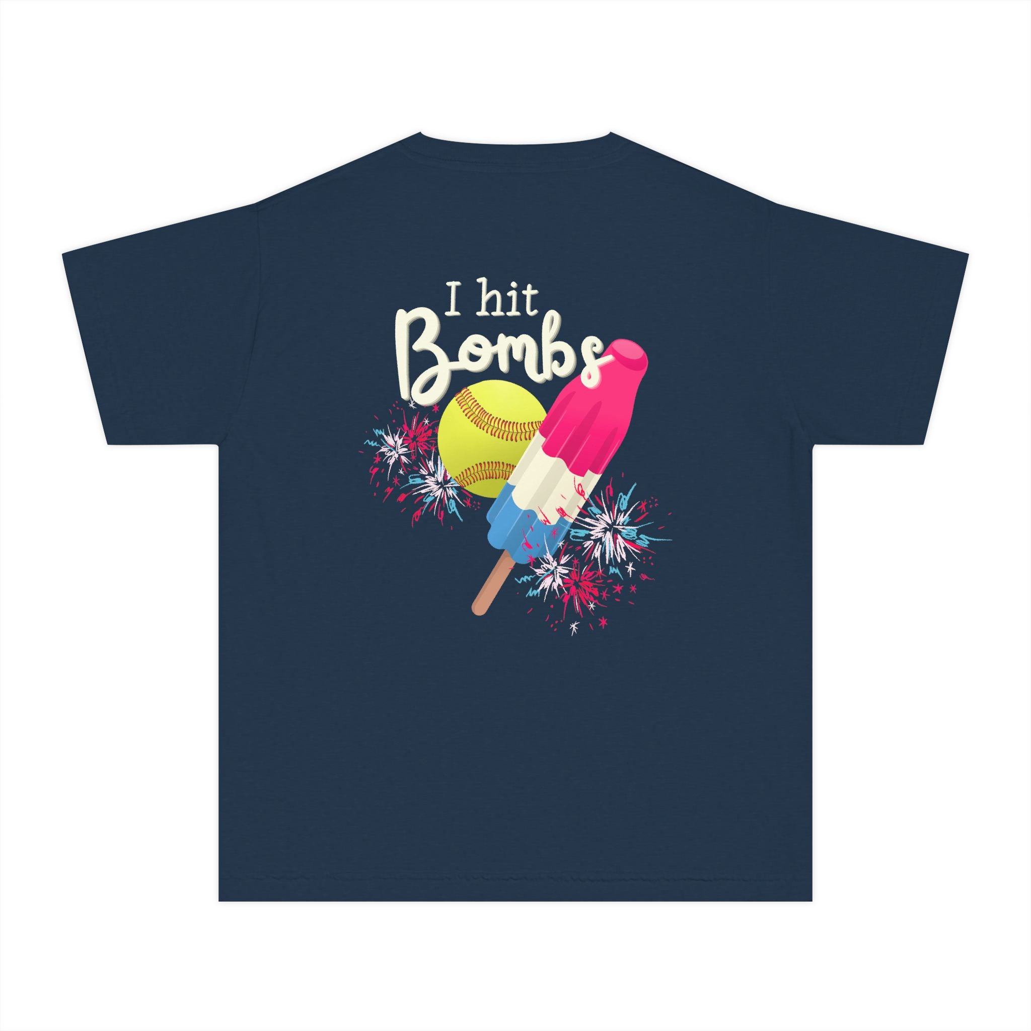 Youth "I Hit Bombs" Popsicle Softball Tee