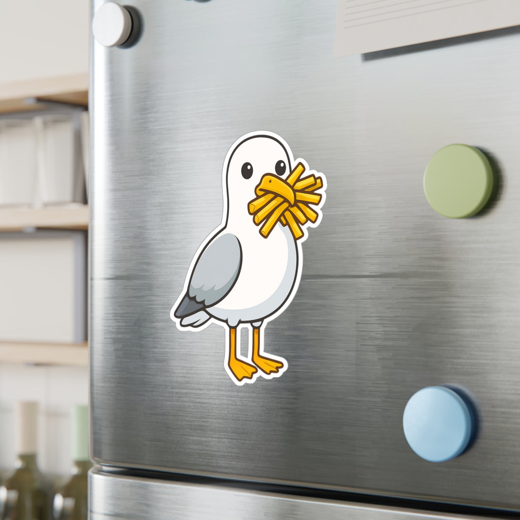 Seagull with Fries Kiss-Cut Vinyl Decal Sticker
