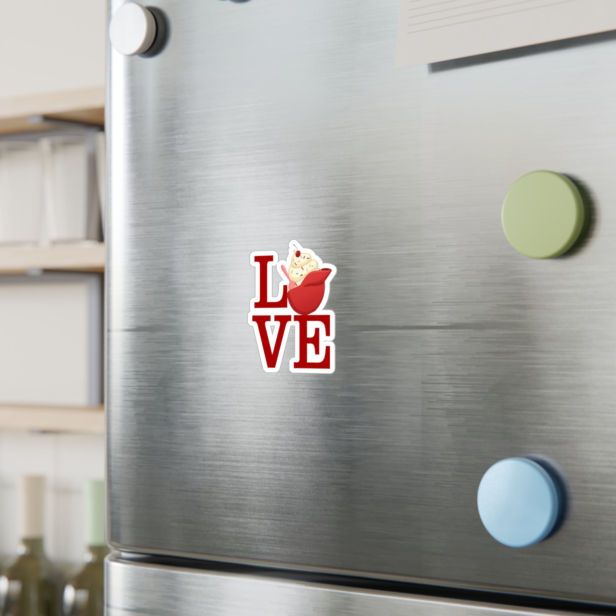 Philly LOVE Baseball Ice Cream Helmet- Kiss-Cut Vinyl Decal Sticker