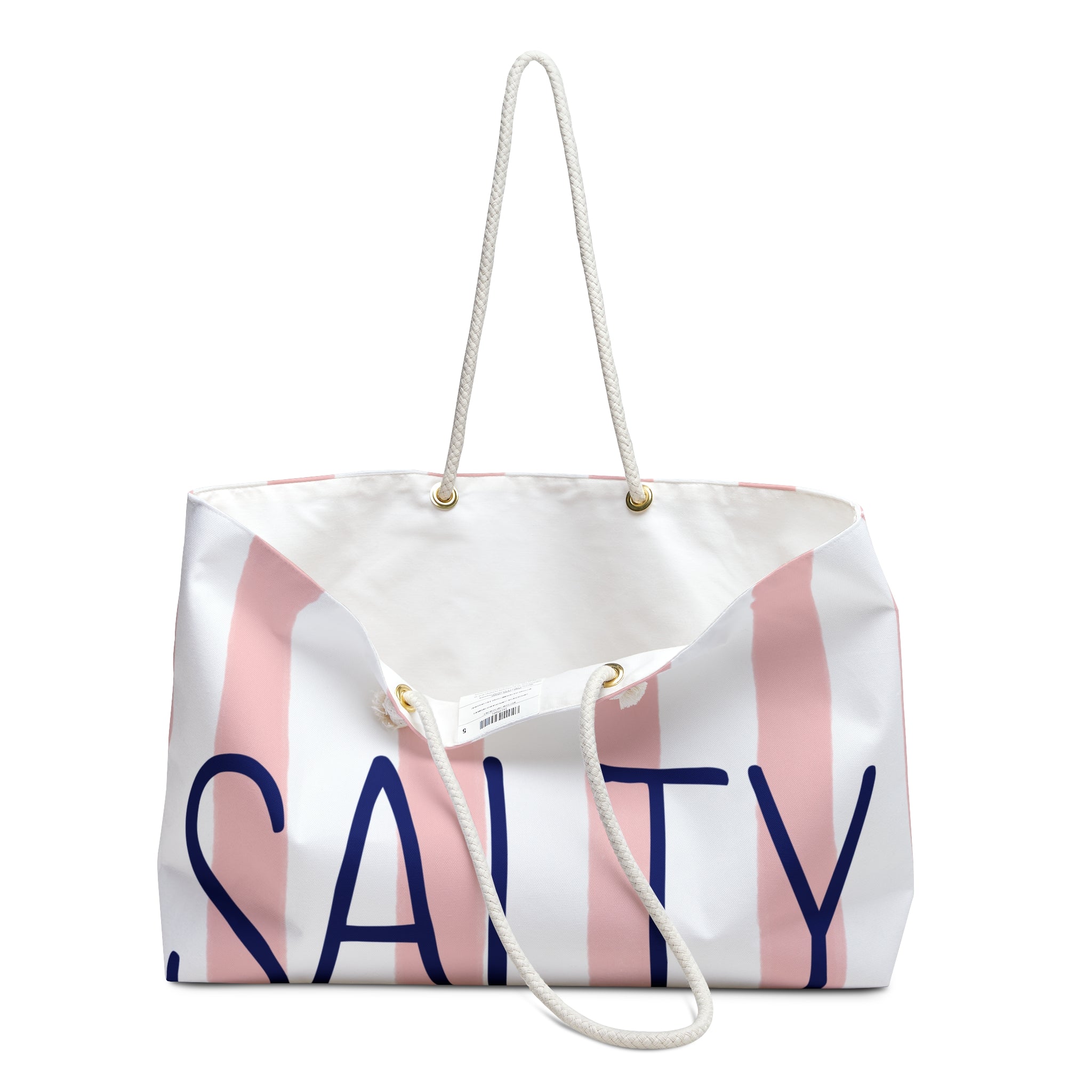 Salty Beach Striped Large Tote