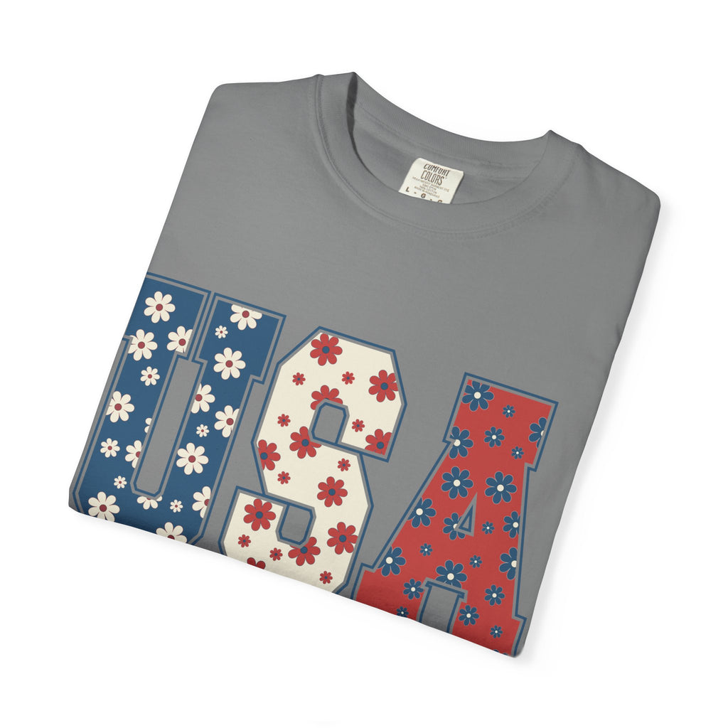 USA Floral Tee