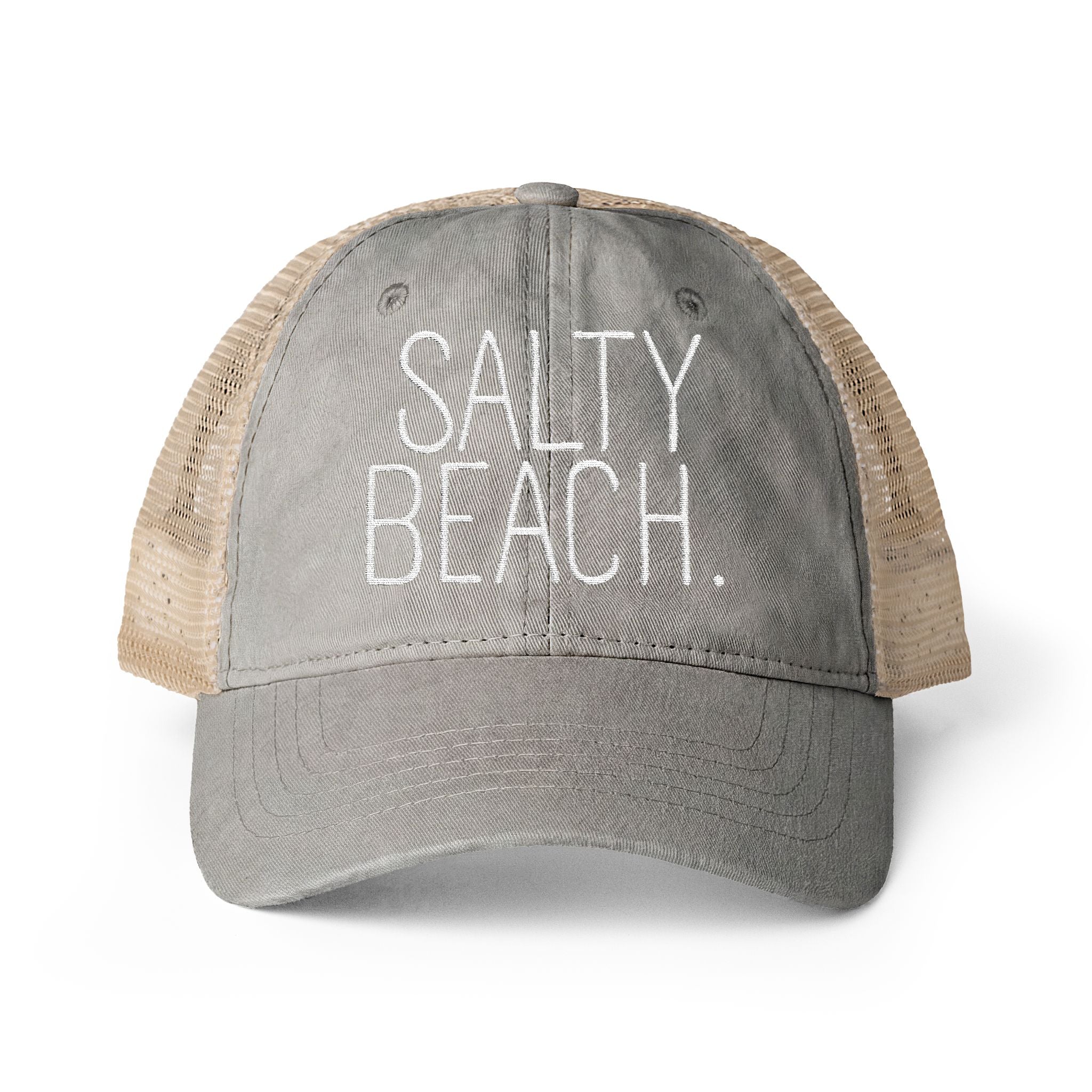 Salty Beach Washed Mesh-Back Cap