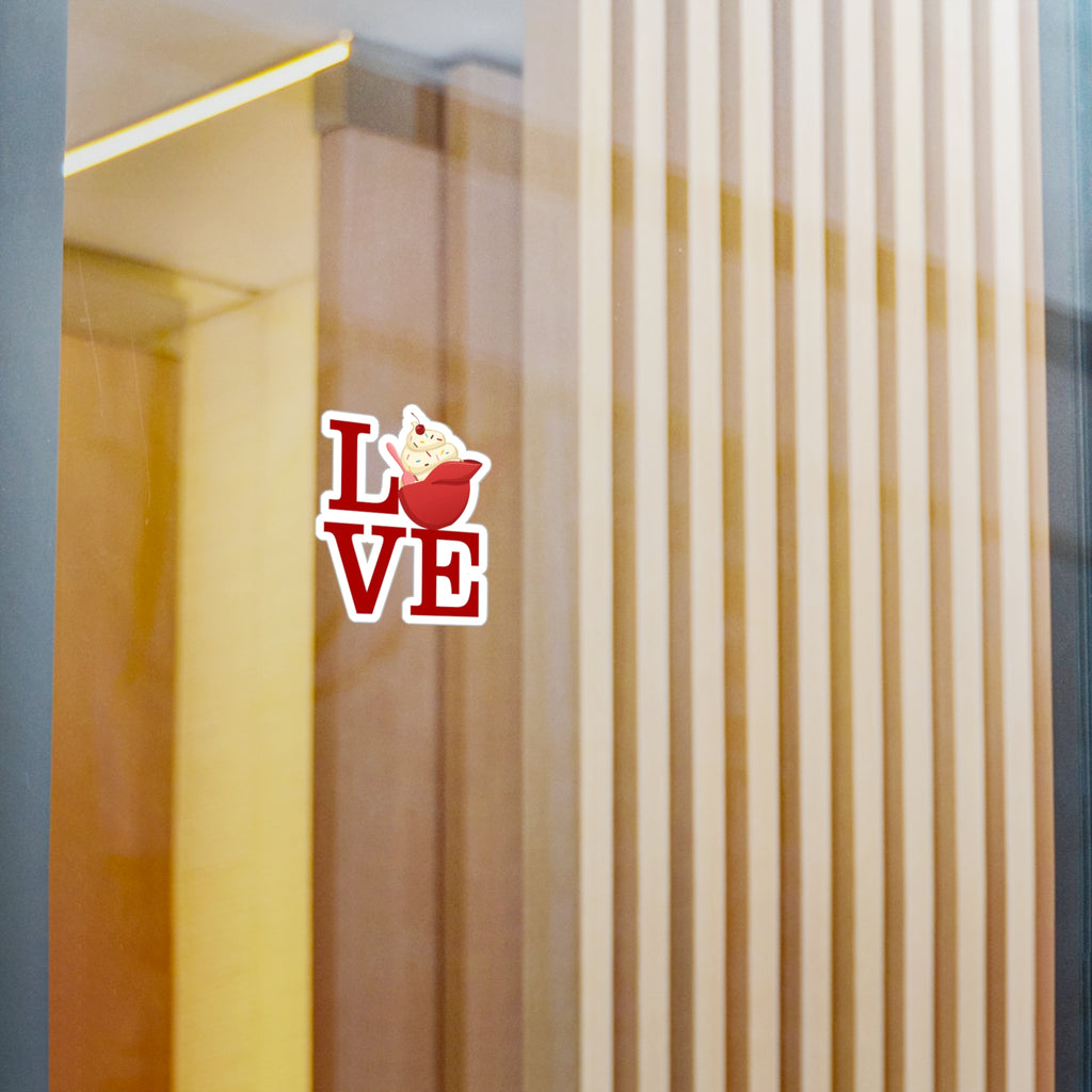 Philly LOVE Baseball Ice Cream Helmet- Kiss-Cut Vinyl Decal Sticker