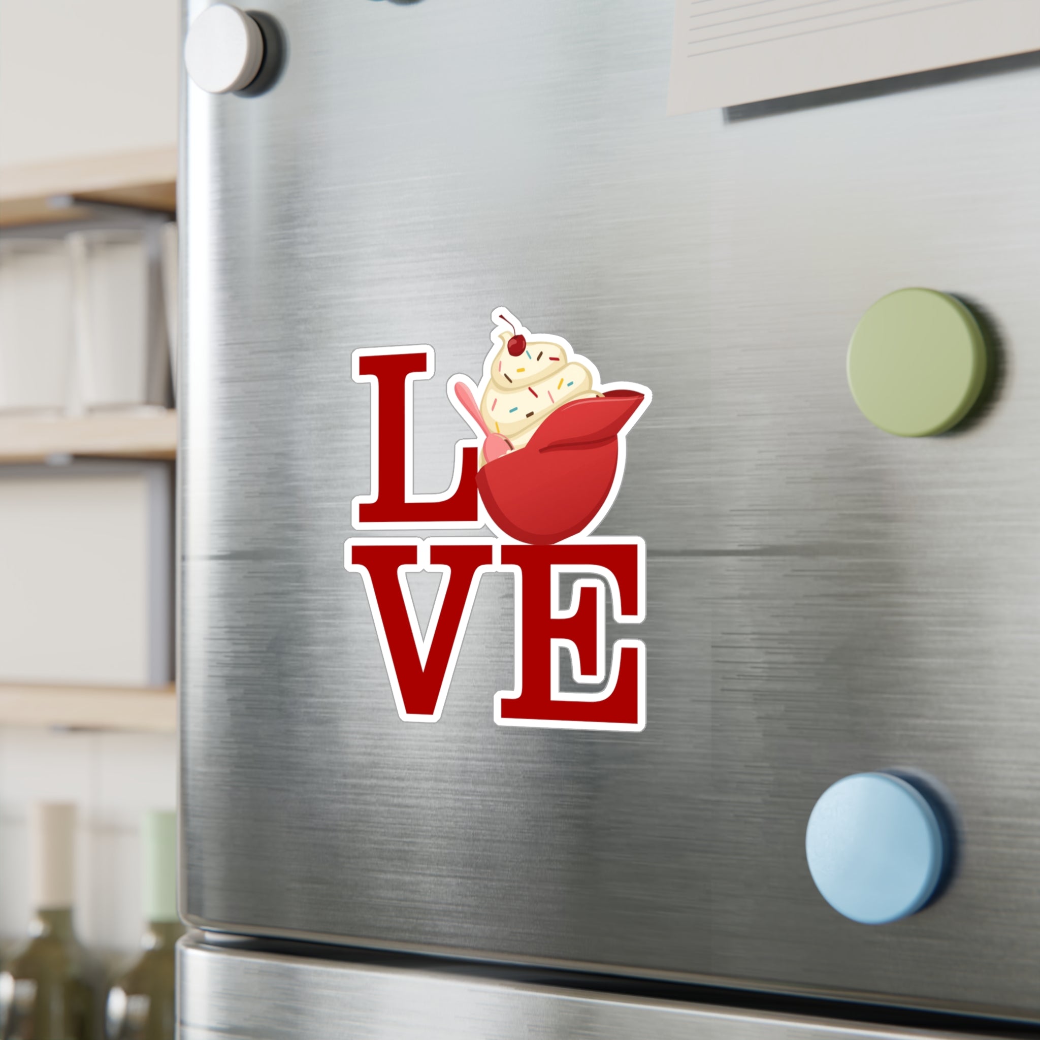 Philly LOVE Baseball Ice Cream Helmet- Kiss-Cut Vinyl Decal Sticker
