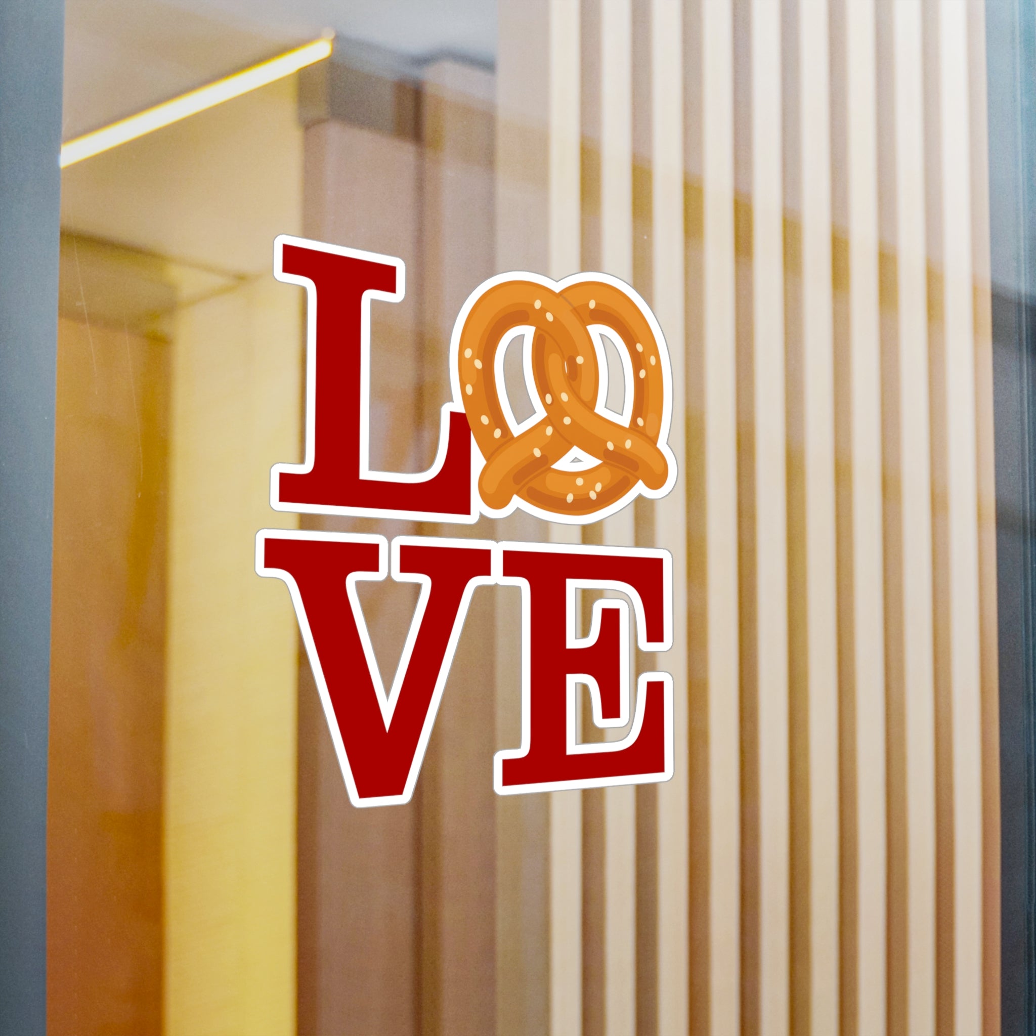 Philly LOVE Pretzel- Kiss-Cut Vinyl Decal Sticker